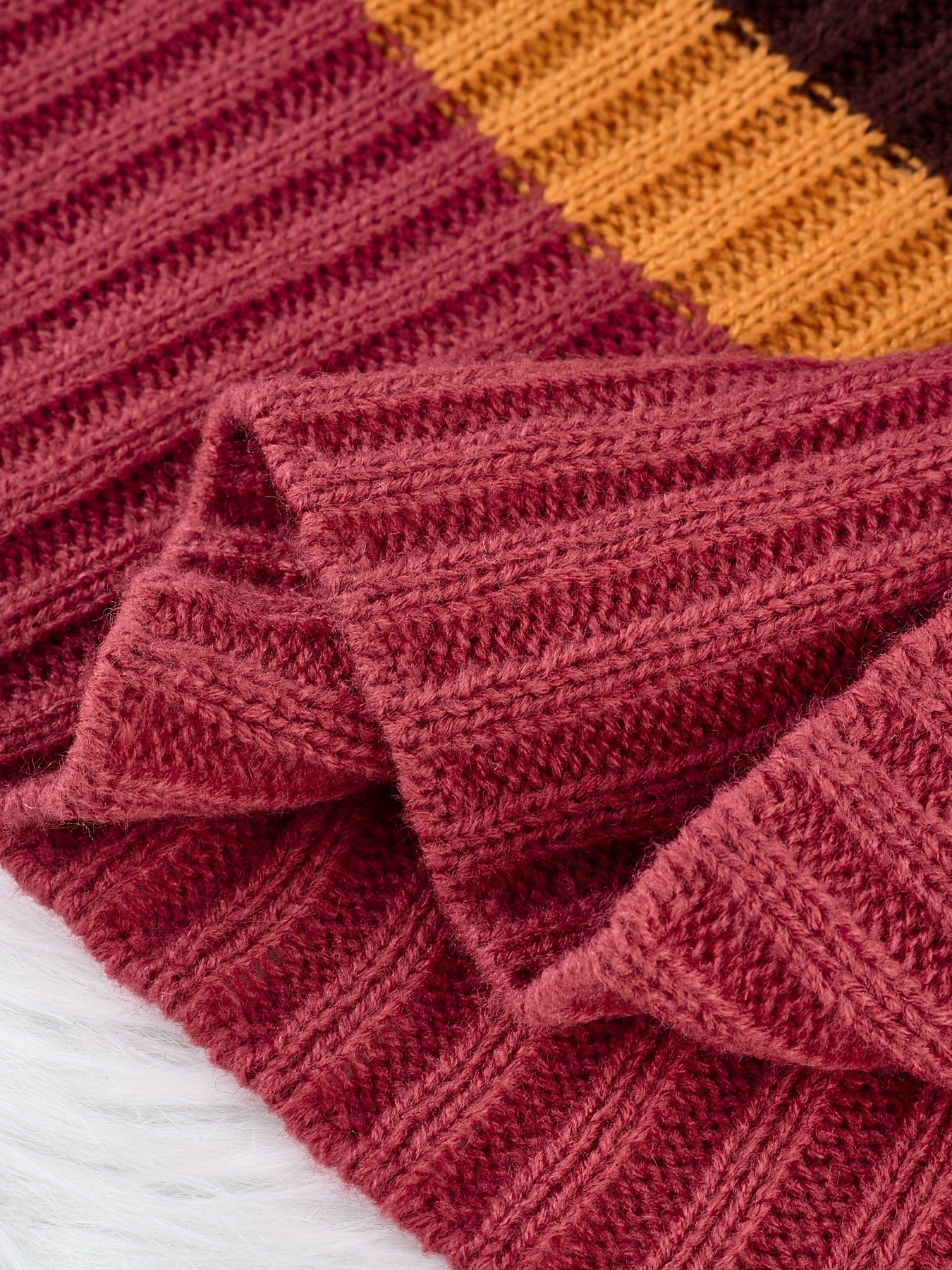 Color Block Ribbed Knit Turtleneck Dress – Sleek, Cozy & Bold