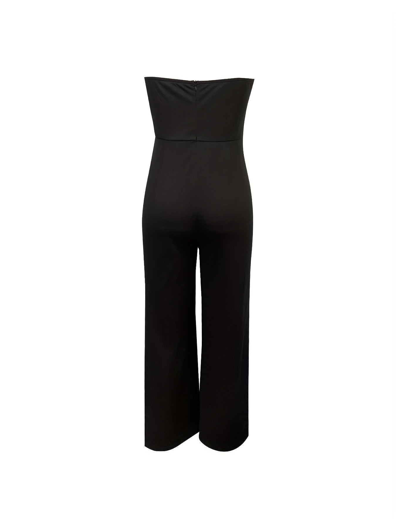 Black & White Color Block Wide-Leg Pant Bandeau Jumpsuit
