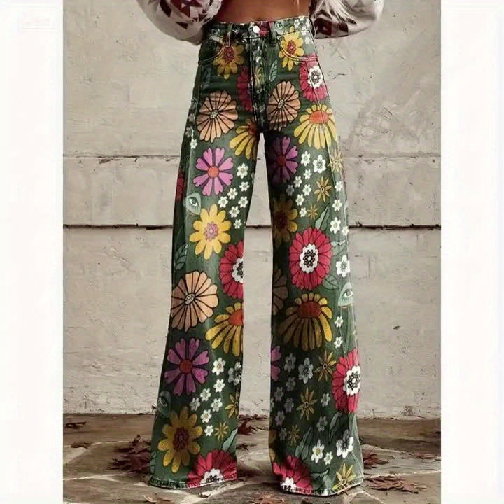 Bold Printed Wide-Leg Pants – Lightweight, Flowy & Statement-Making
