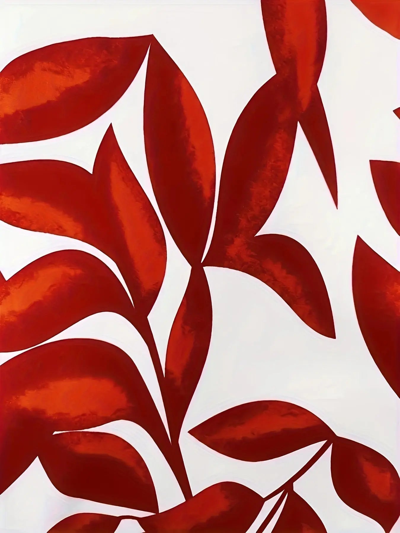 Wide Leg Red Leaf Print Pants Toshe Women's Fashions