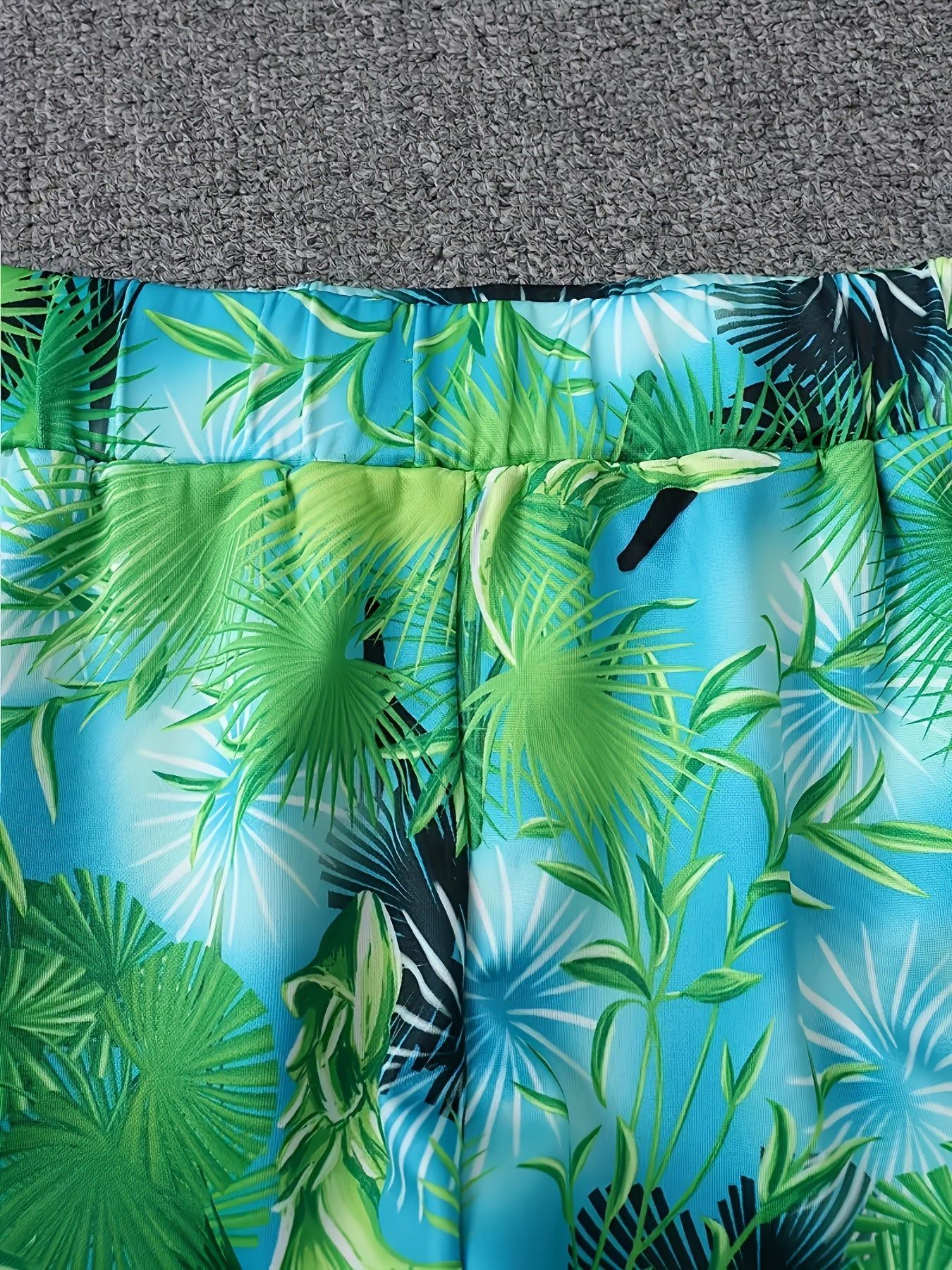 Palm Tree Print Power Suit – Statement Jacket & Pants Set