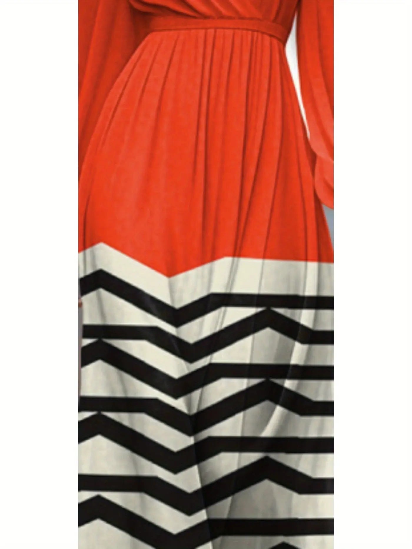 Red Zebra Print A-Line Dress Toshe Women's Fashions