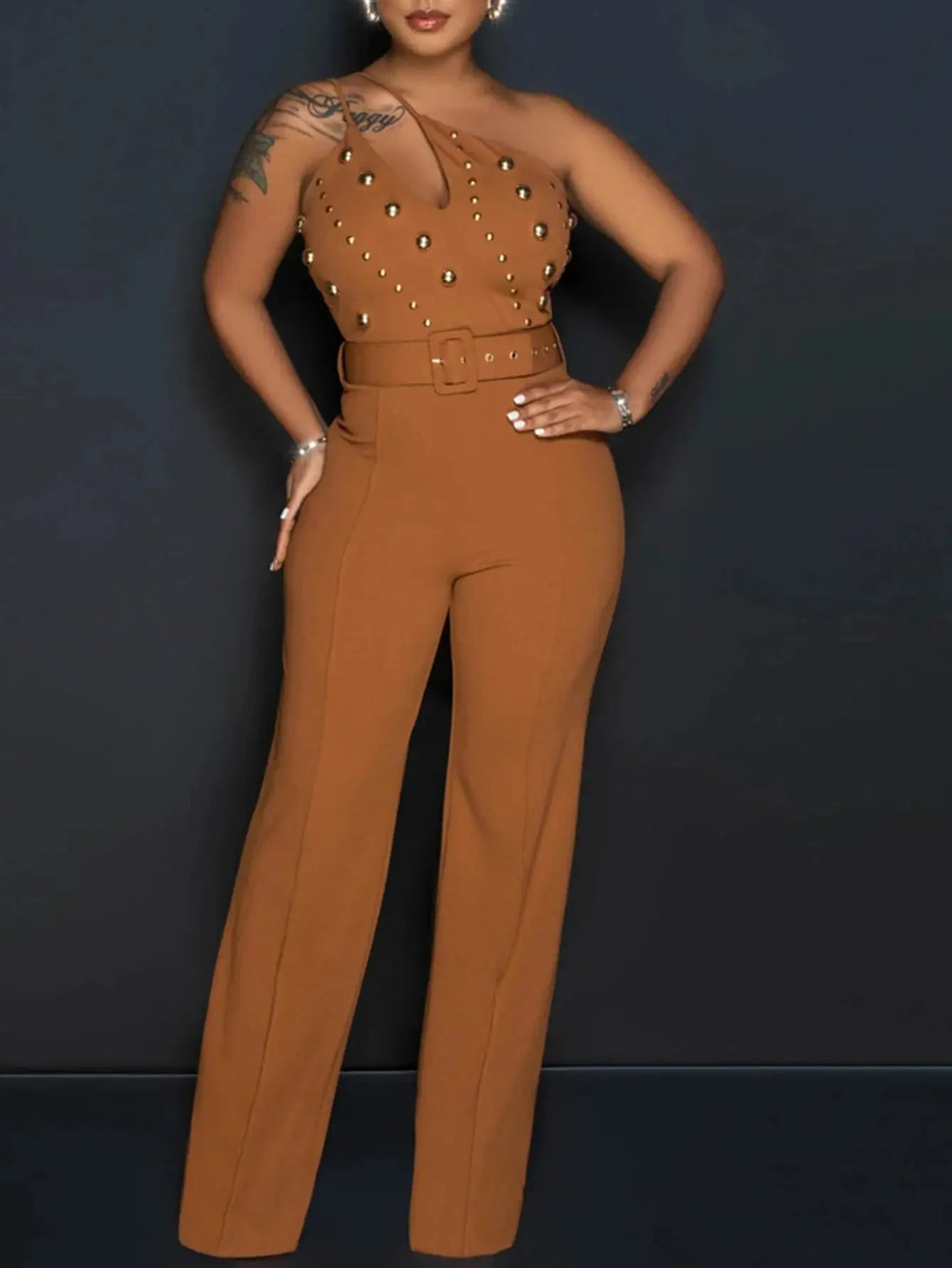 vintage rhinestone  jumpsuit Toshe Womens Fashion