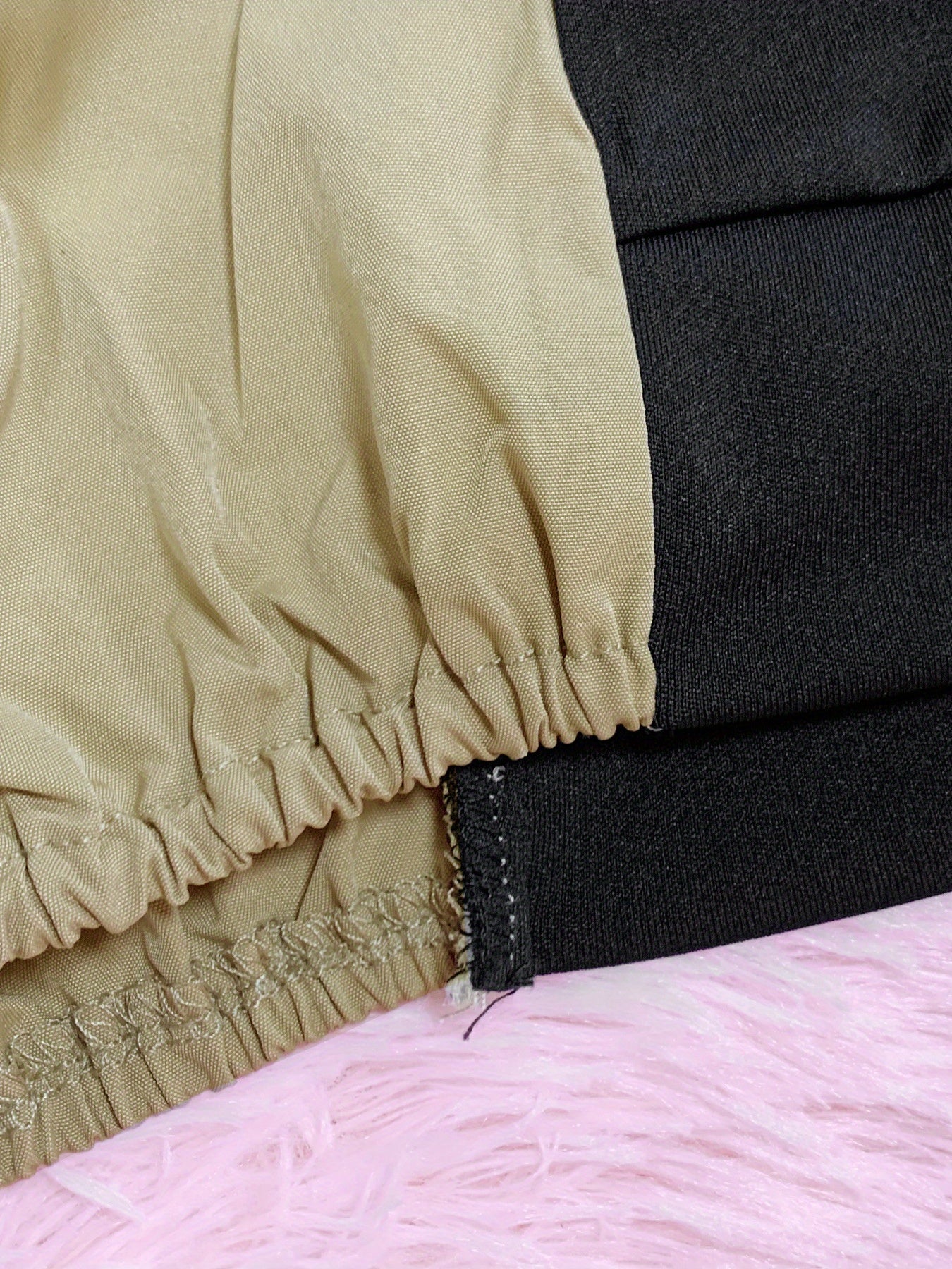 Colorblock Flared-Hem Midi Dress – Chic Panelled One-Piece with Movement