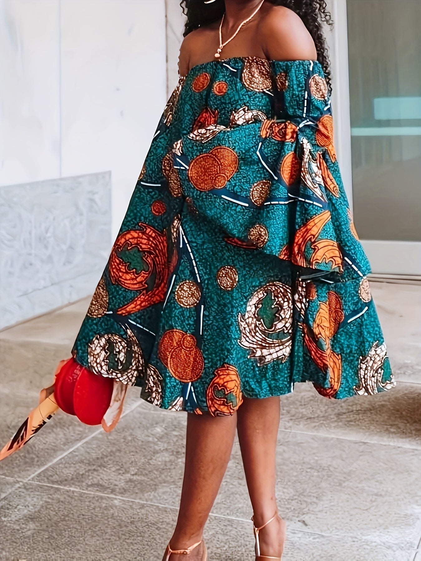 Floral Off-Shoulder Midi Dress – Romantic, Flowy & Feminine