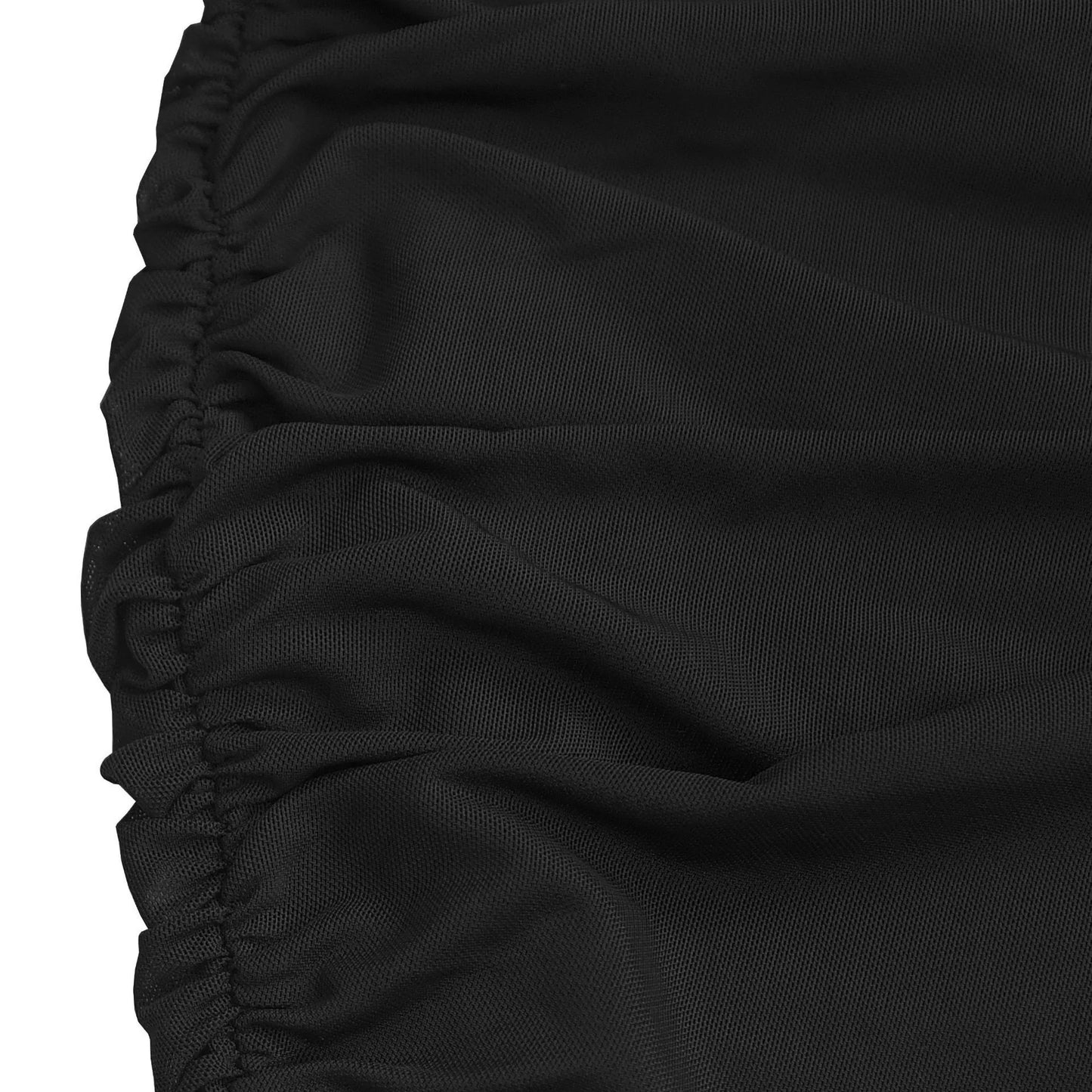 Black one-shoulder ruched bodycon maxi dress by Trendsi, featuring fitted silhouette and elegant design for formal occasions.