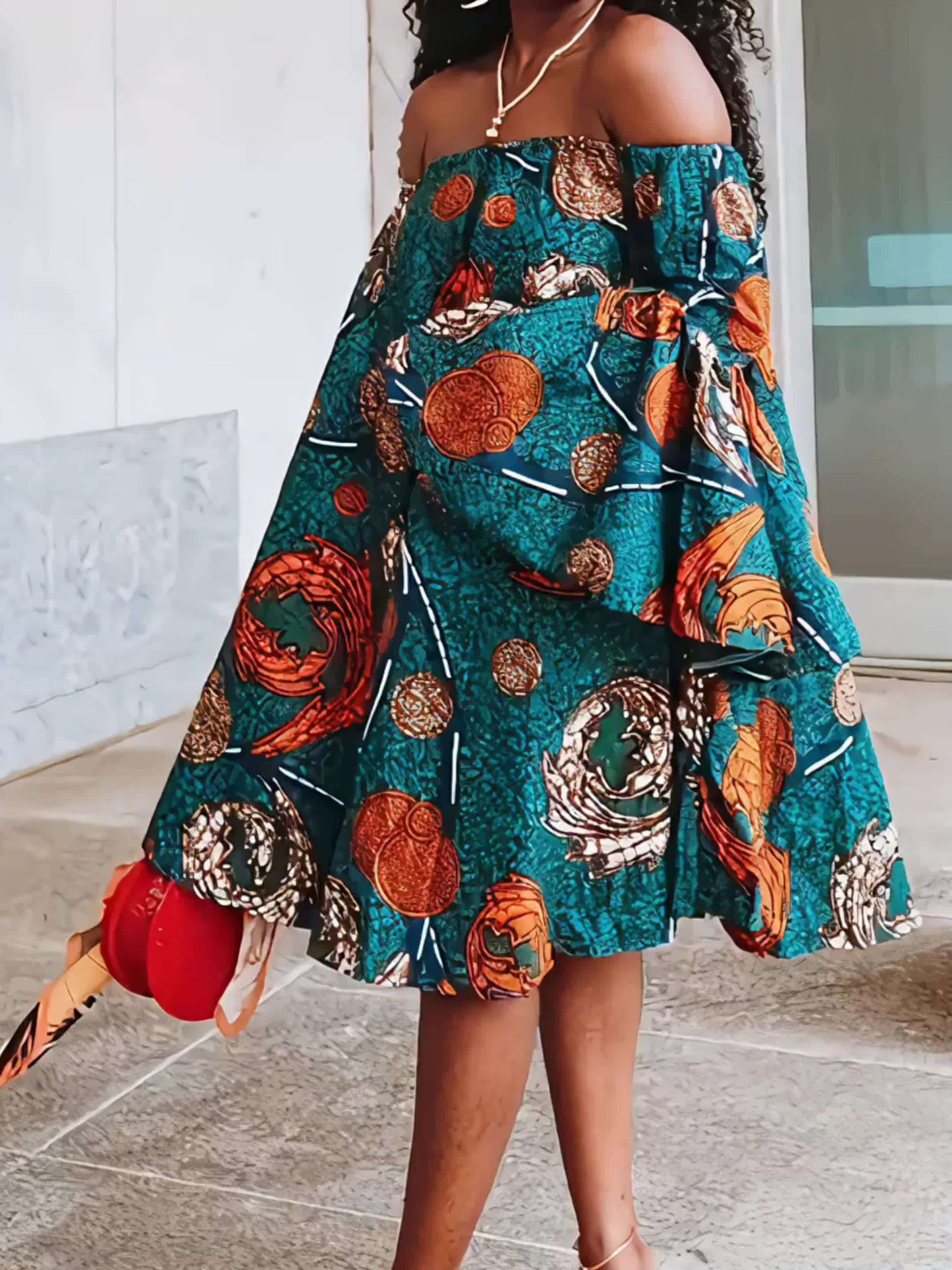 Floral Off-Shoulder Midi Dress – Romantic, Flowy & Feminine