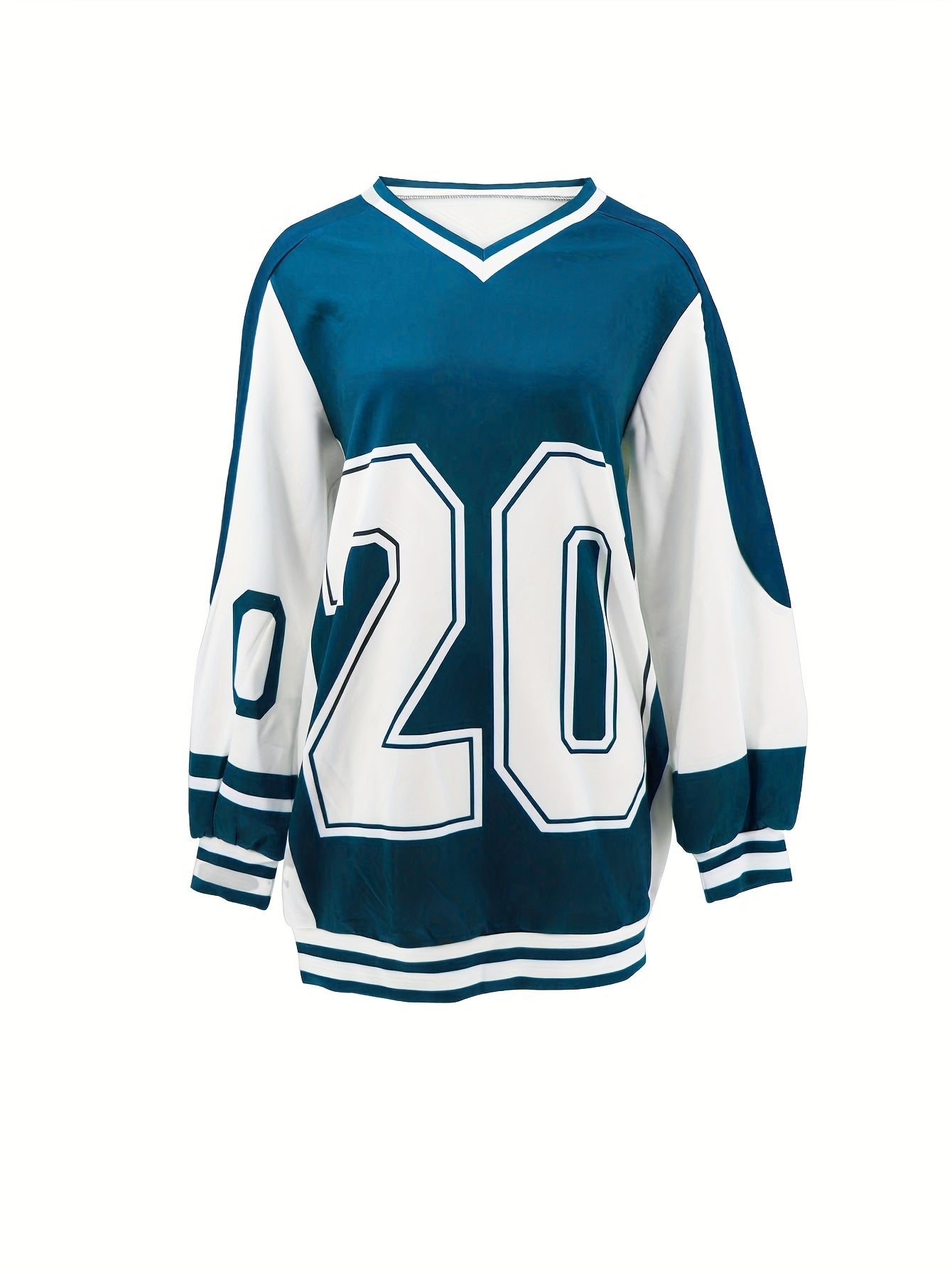 '20' Jersey Style V-Neck Mini Dress