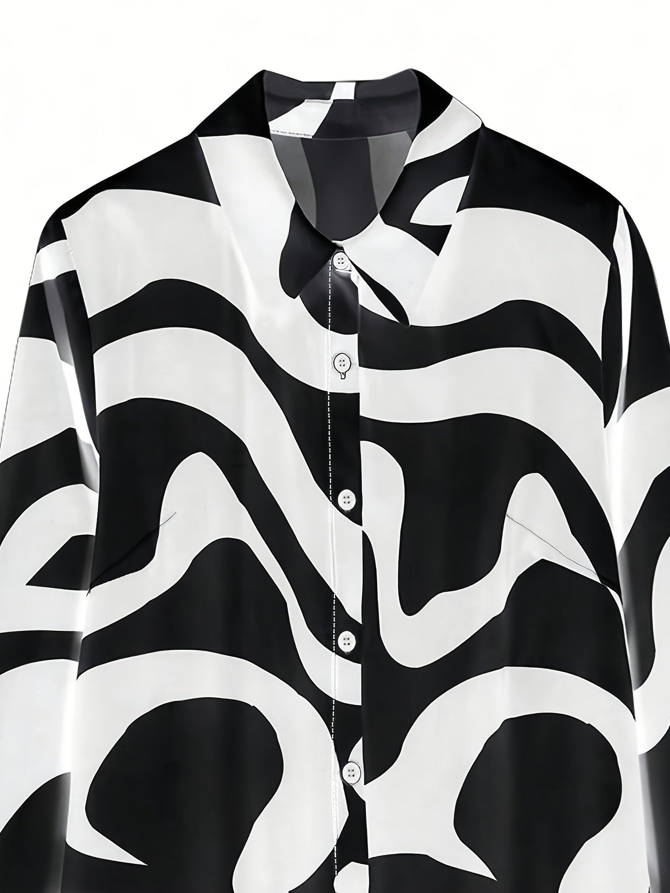 Bold Zebra Stripe Color Blocked Shirt & Trouser Set – Oversized, Stylish, Statement-Making