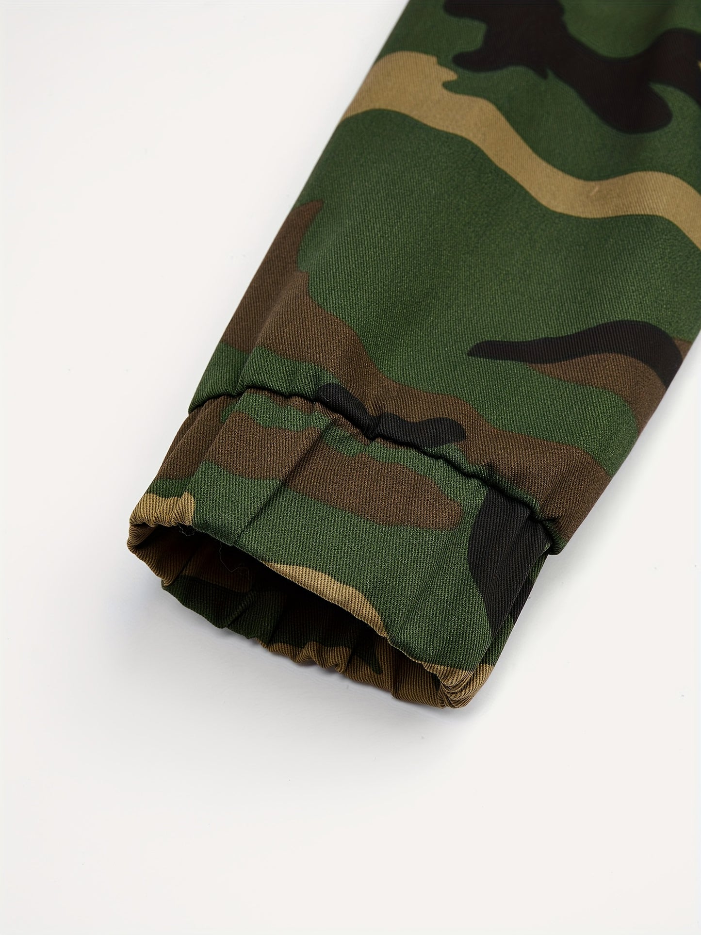 Army Green Cropped Utility Jacket & Tapered Jogger Pants Set