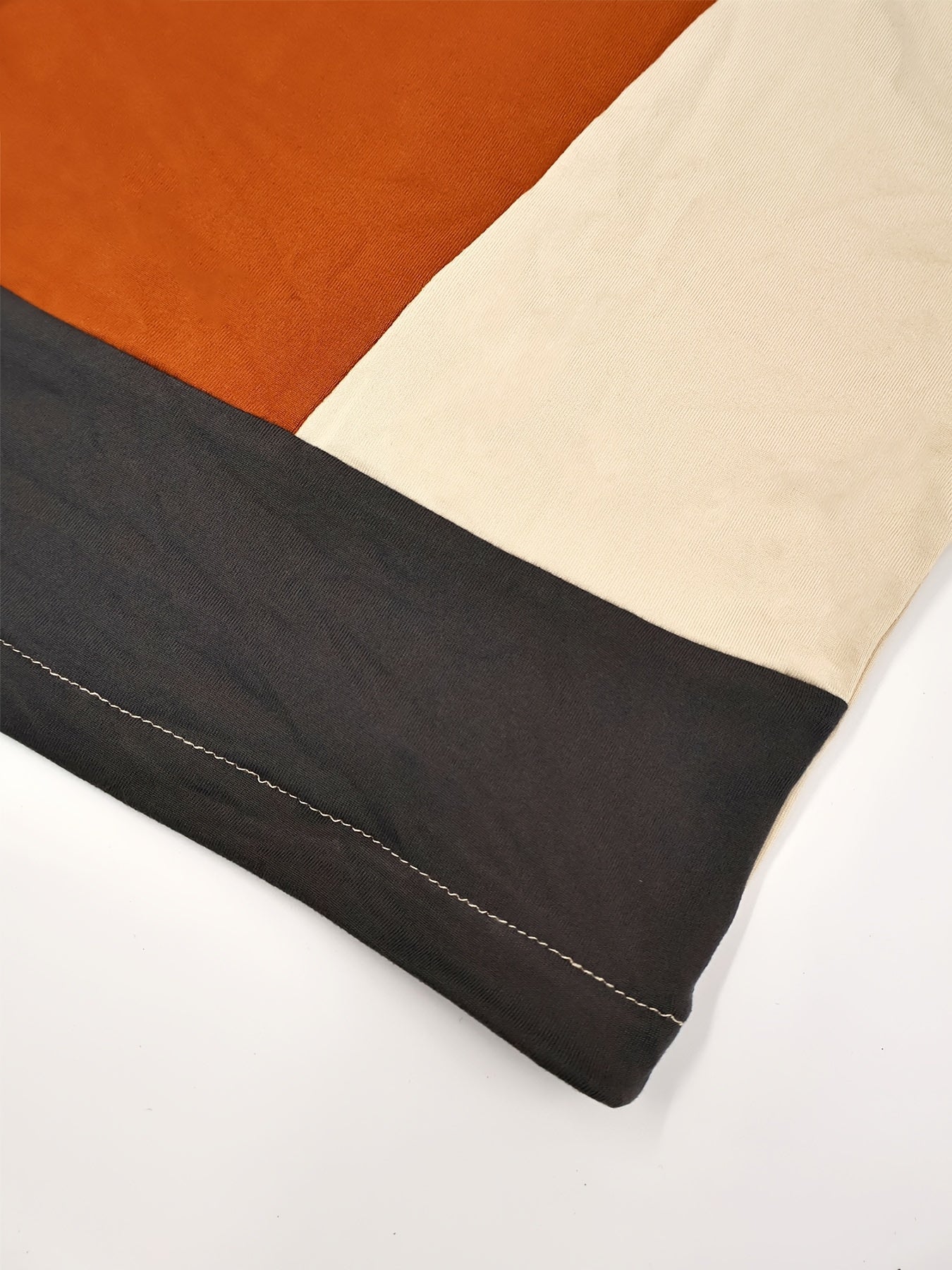 Color Block Cropped Zip Hoodie & High Waist Pants Set