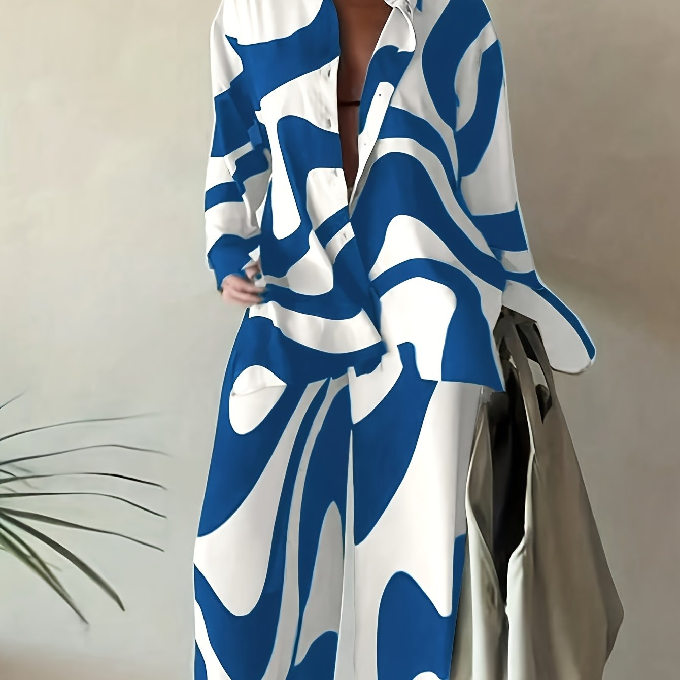 Bold Zebra Stripe Color Blocked Shirt & Trouser Set – Oversized, Stylish, Statement-Making