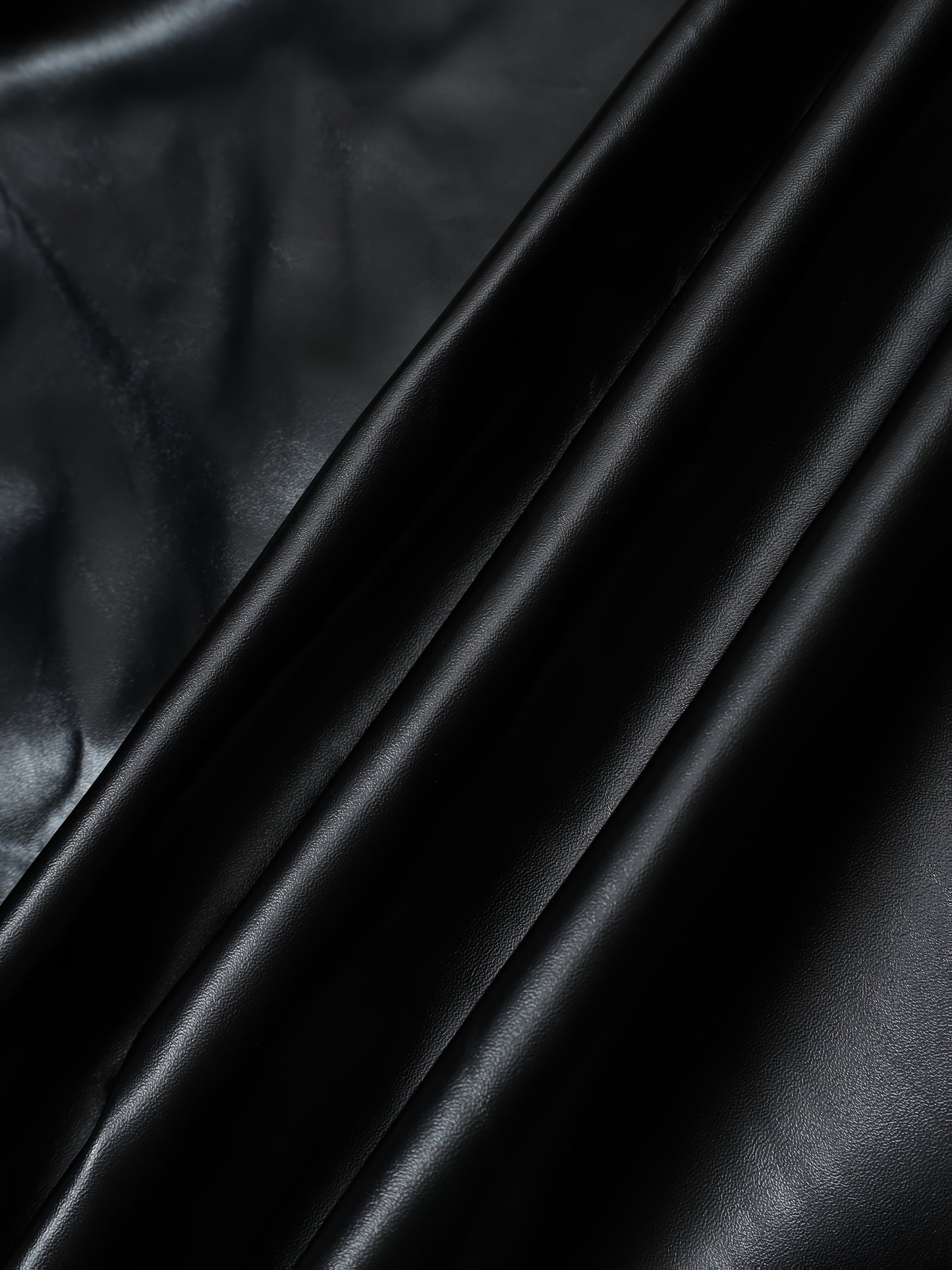 Faux Leather Long Trench Dress or Coat