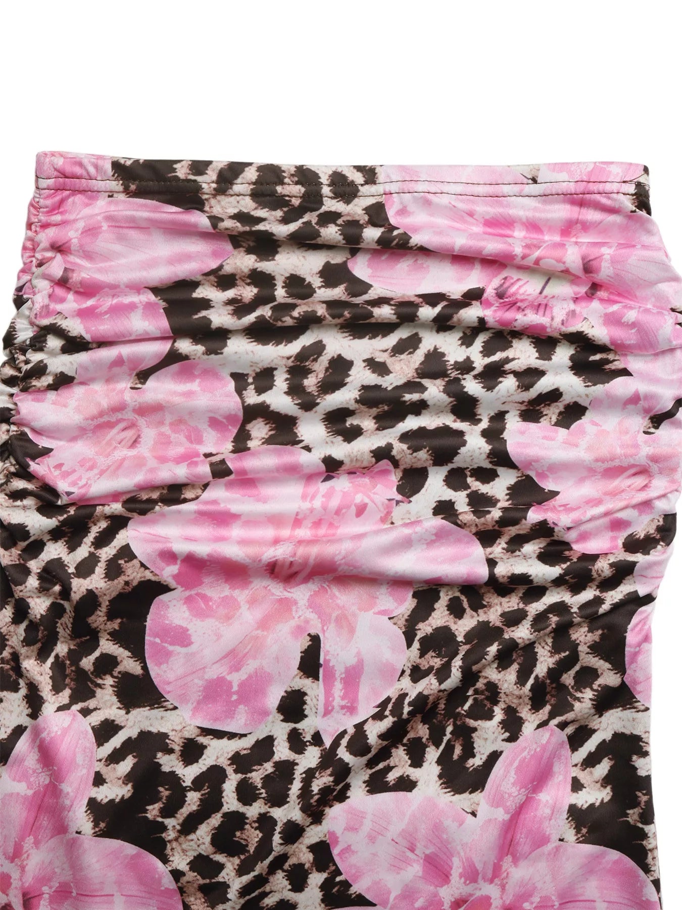 Leopard print bodycon maxi skirt by Trendsi featuring a fitted silhouette and bold animal pattern.