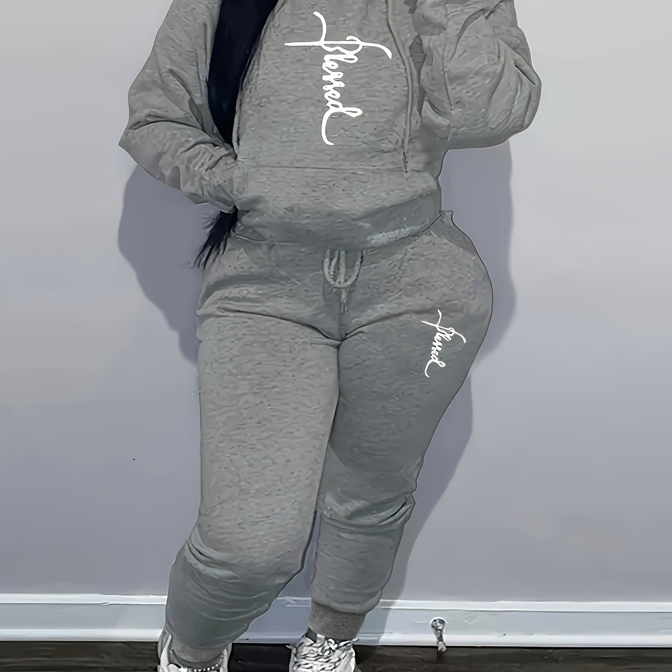 Faith Graphic Hoodie & Jogger Set – Casual Two-Piece Loungewear for Women