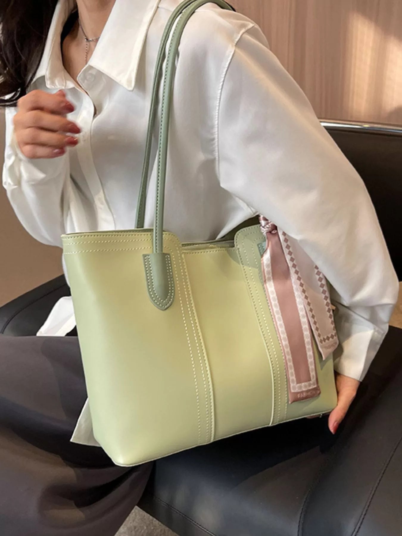 Casual Trendsi tote shoulder handbag with spacious interior, soft fabric, and sturdy handles, perfect for everyday use.
