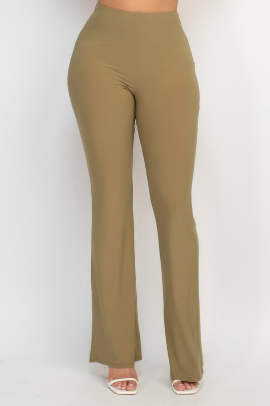 Toshe Women's Fashions fit and flare elastic casual pants in a relaxed fit with a stylish, comfortable design.