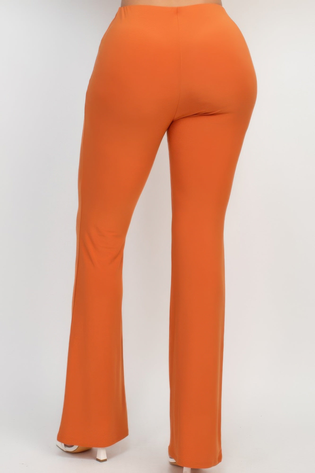 Toshe Women's Fashions Fit and Flare Elastic Casual Pants in neutral color, featuring a high waist and relaxed fit.