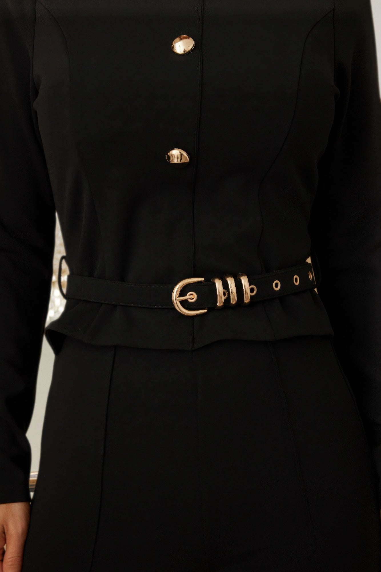 Elegant Toshe Women's Fashions classy business casual jumpsuit with a tailored fit and stylish design, shown on a model.