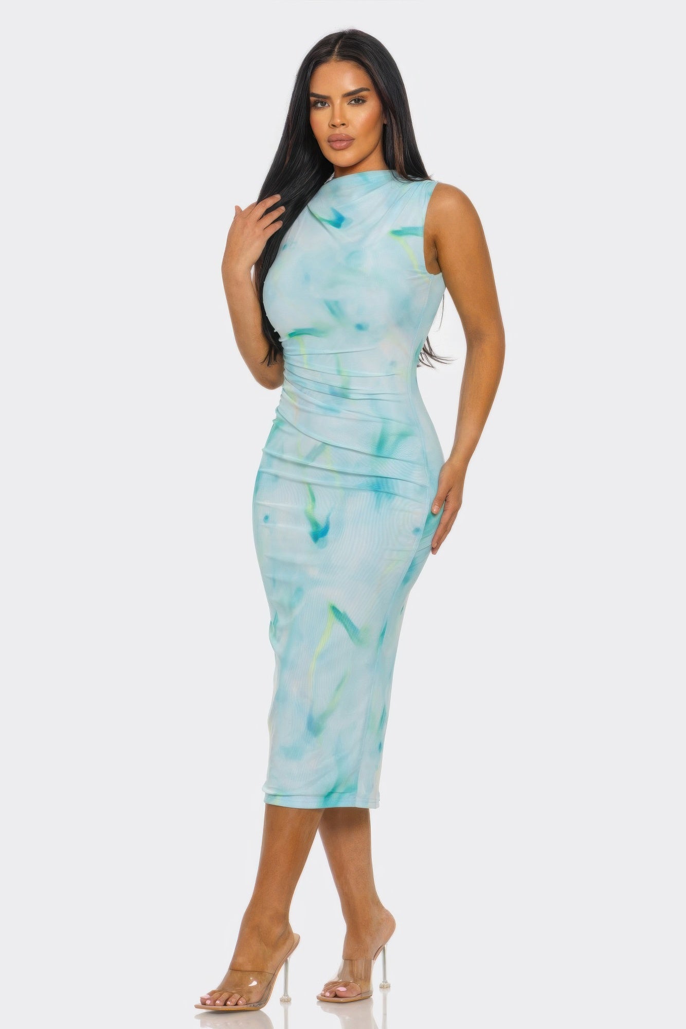 Serena midi dress by Toshe Women's Fashions, featuring a flowy silhouette and stylish design, shown in the product image.
