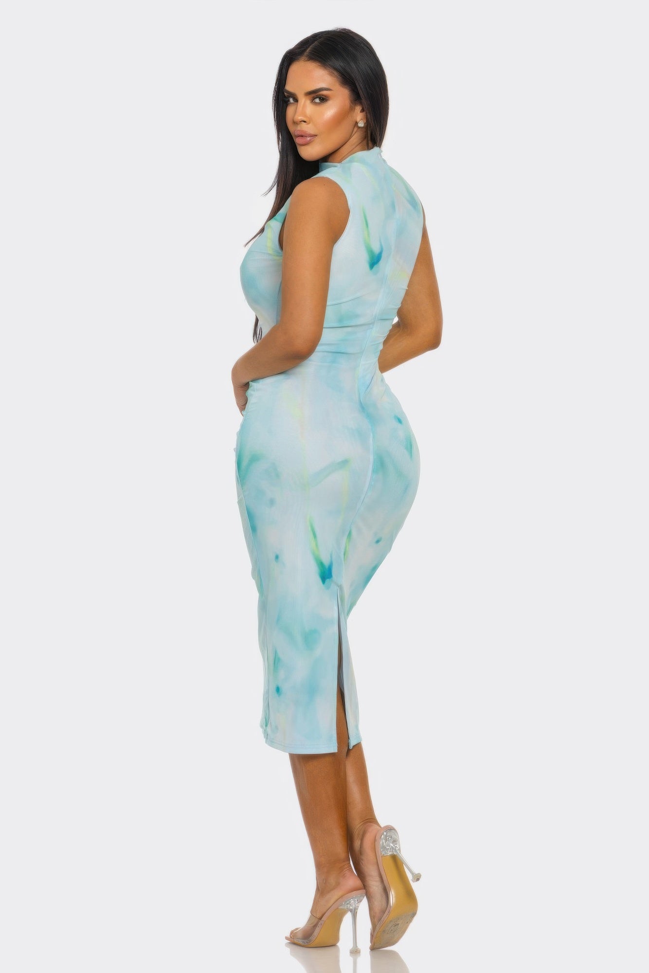 Serena midi dress by Toshe Women's Fashions, featuring a flowing silhouette and stylish design on a model.