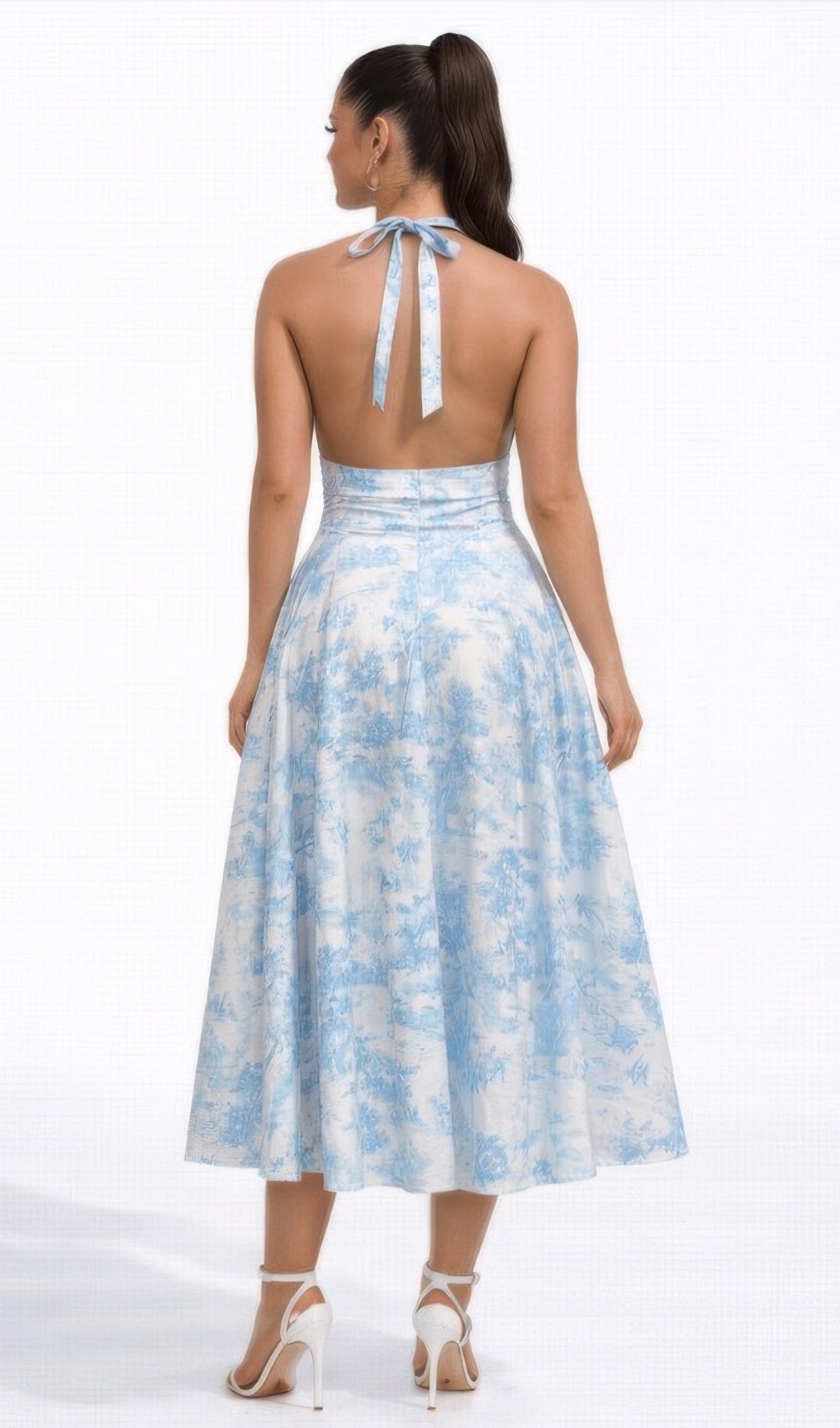 Seraphina Garden Muse Dress by Toshe Women's Fashions featuring floral print, flowing fabric, and elegant design for women.