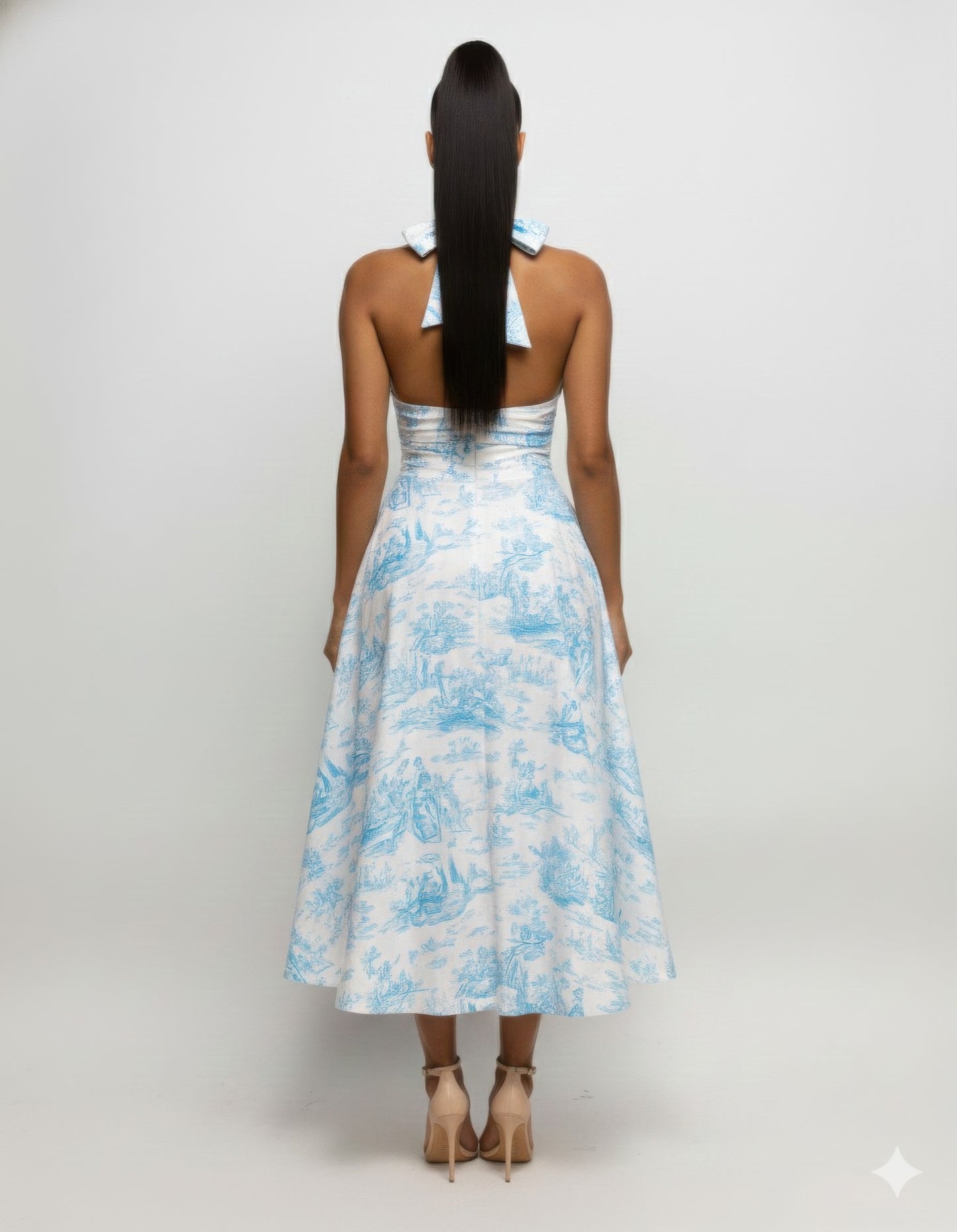 Seraphina Garden Muse Dress by Toshe Women's Fashions, featuring floral print, flowing fabric, and elegant design.