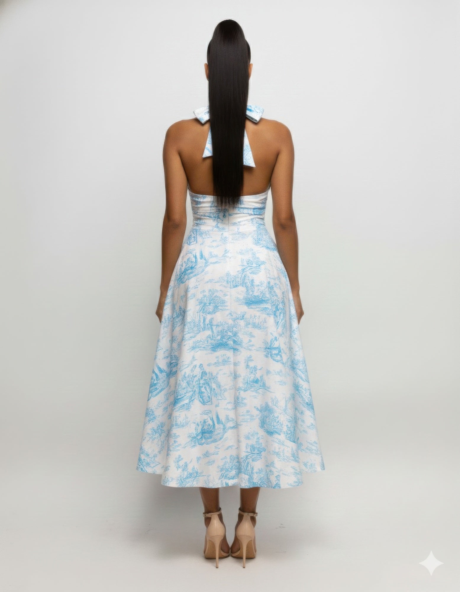 Seraphina Garden Muse Dress by Toshe Women's Fashions, featuring floral print, flowing fabric, and elegant design.