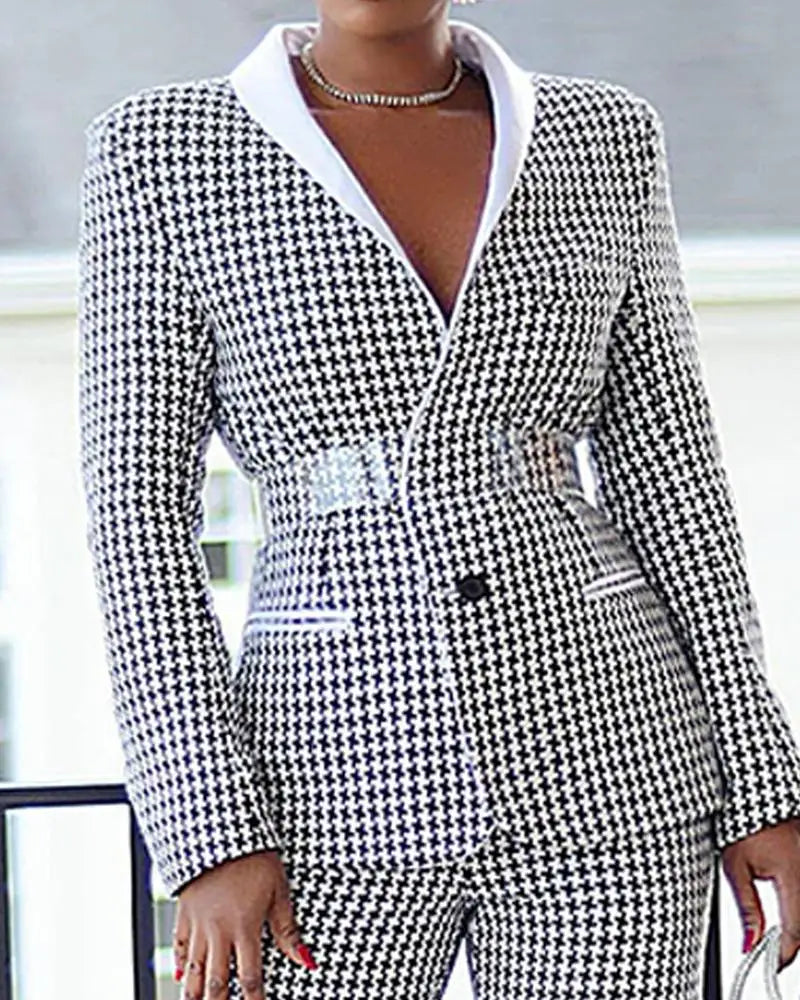 Chain Reaction Blazer & Pant Set – Bold. Polished. Unforgettable.