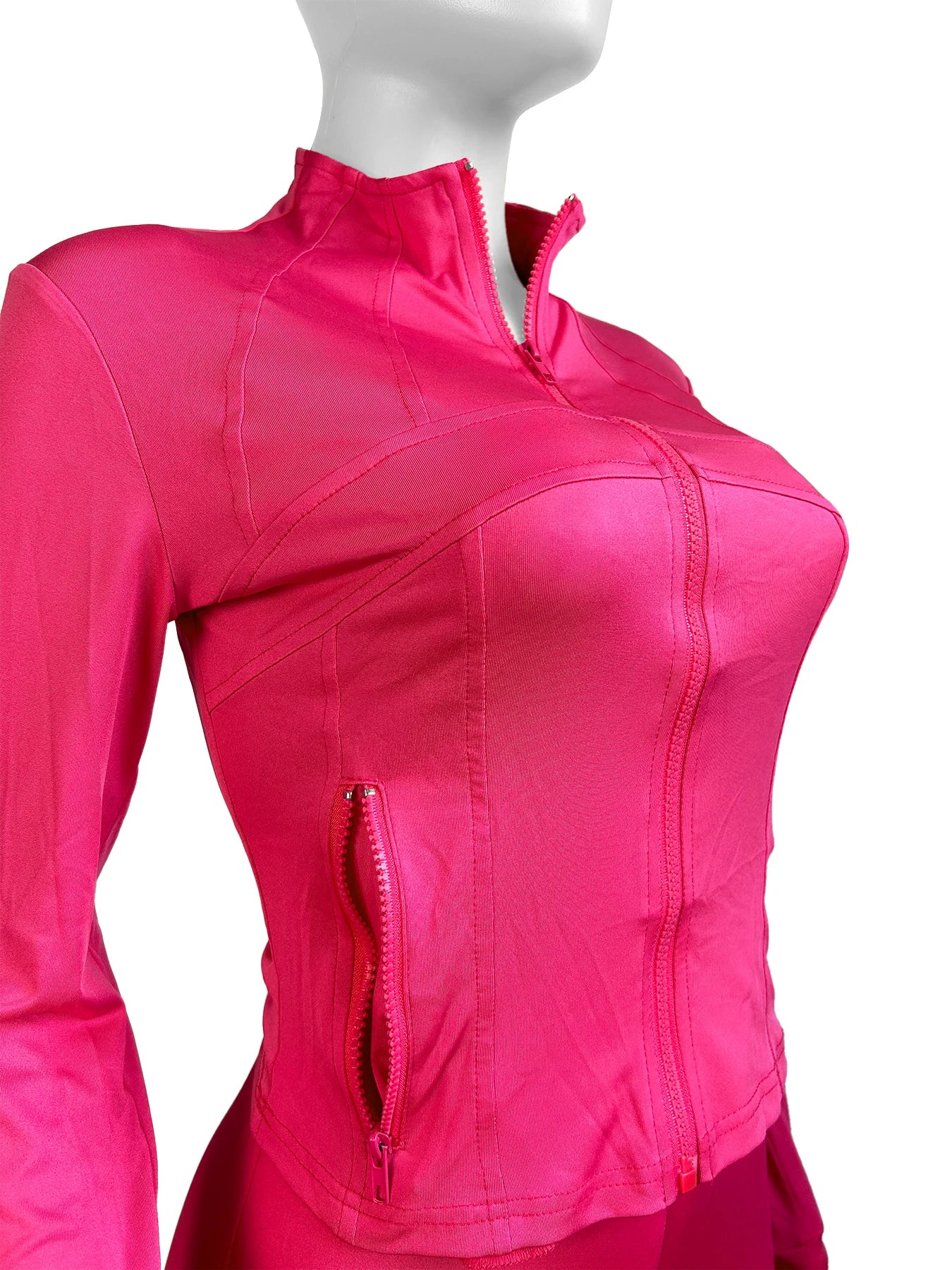 Mock Neck Zipper Fitted Top & Flared Pants Set – Sleek 2-Piece Athletic Lounge Outfit
