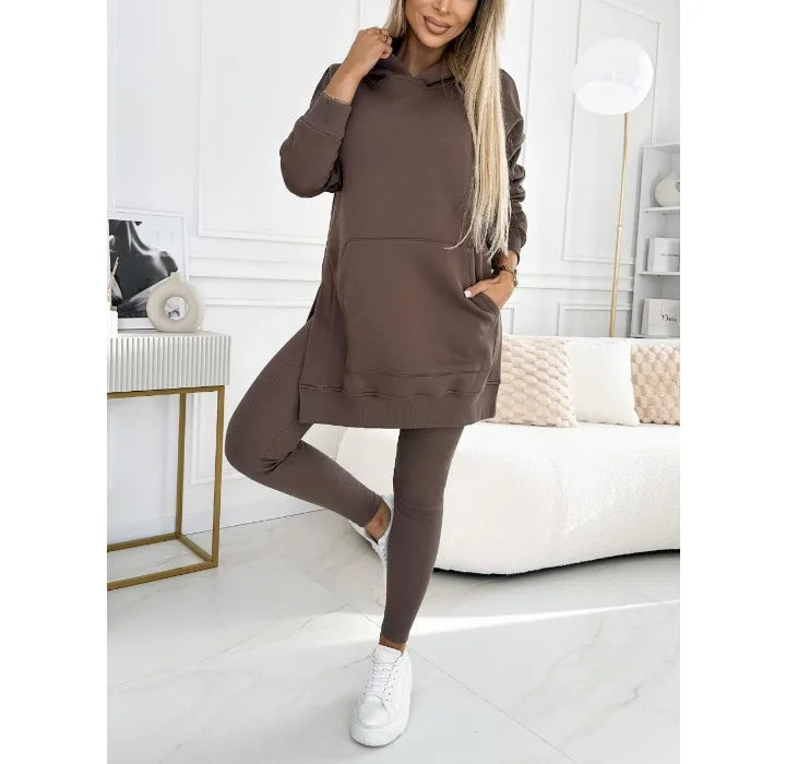 Hooded Sweatshirt and Pants Set