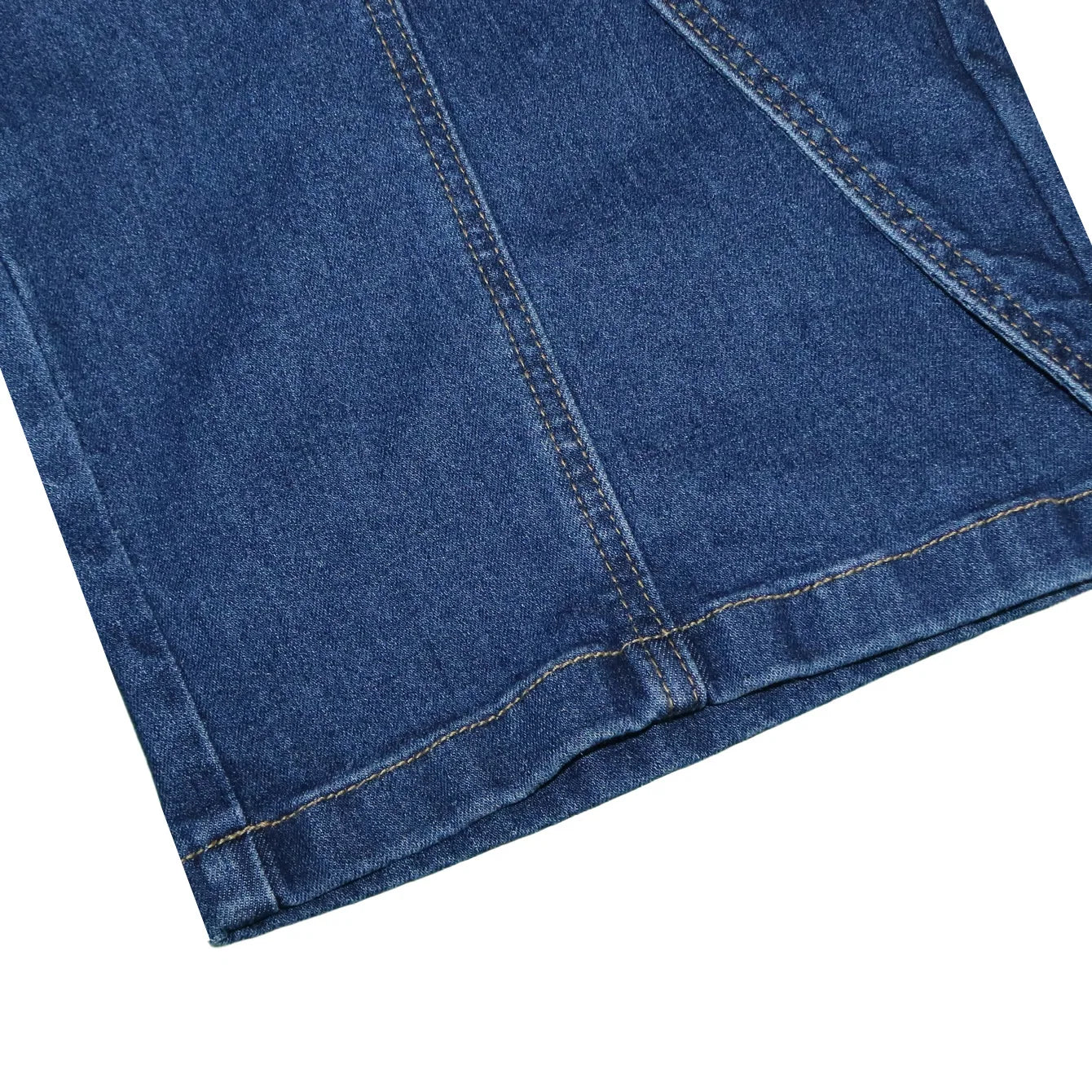 Vintage Asymmetrical Wrap Overlap Washed Denim
