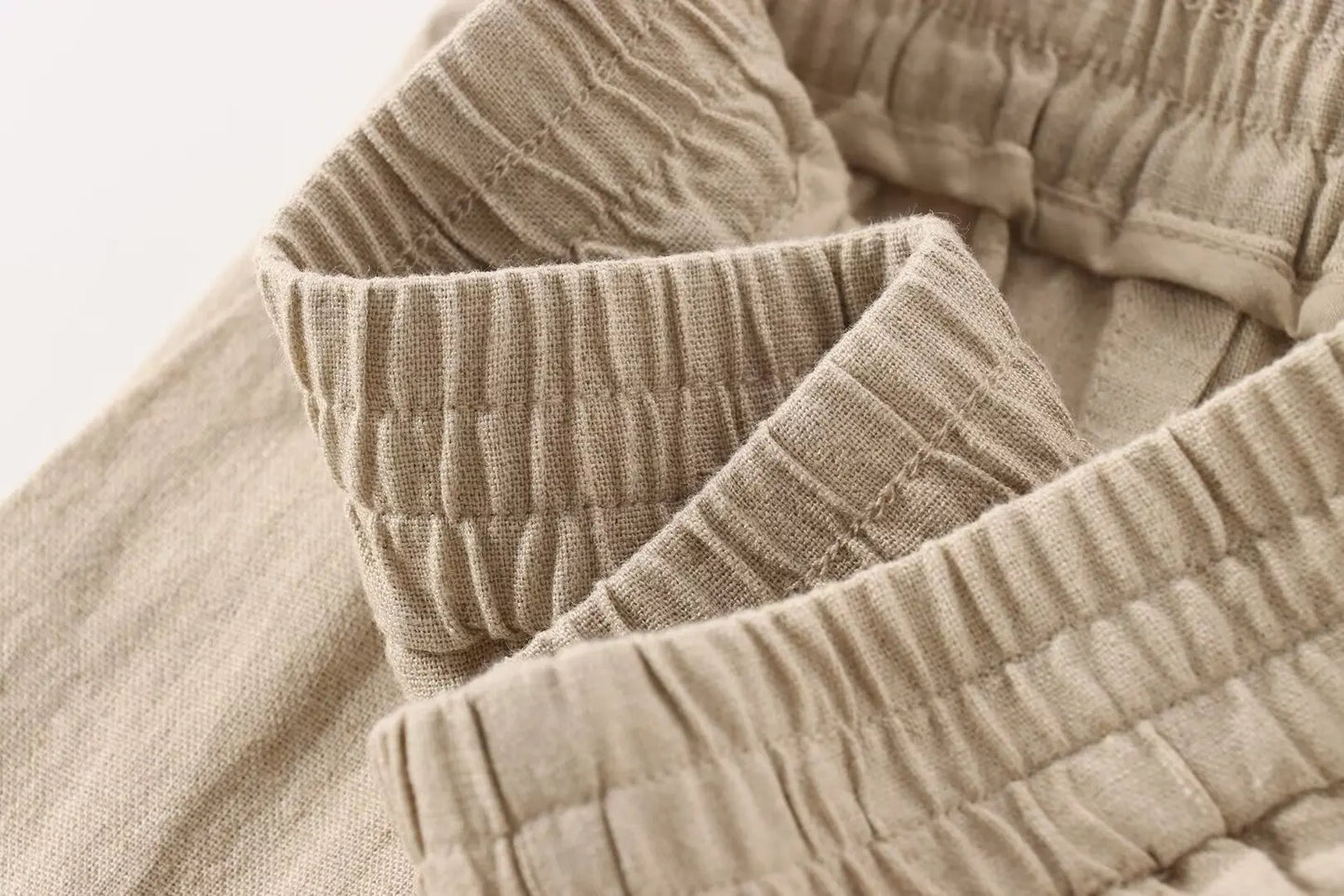 Linen Collared Single-Breasted Shirt & Pocketed Wide Leg Pant Set