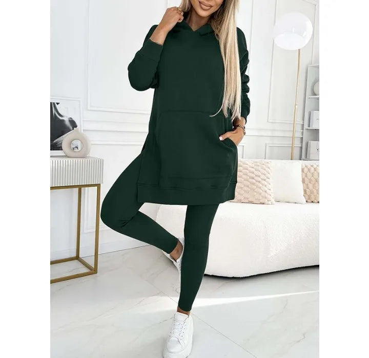 Hooded Sweatshirt and Pants Set