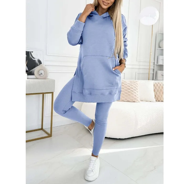 Hooded Sweatshirt and Pants Set