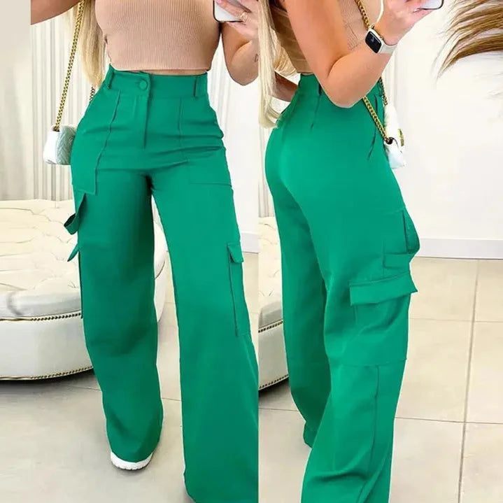 Wide Leg Cargo Pants Trousers Toshe Women's Fashions