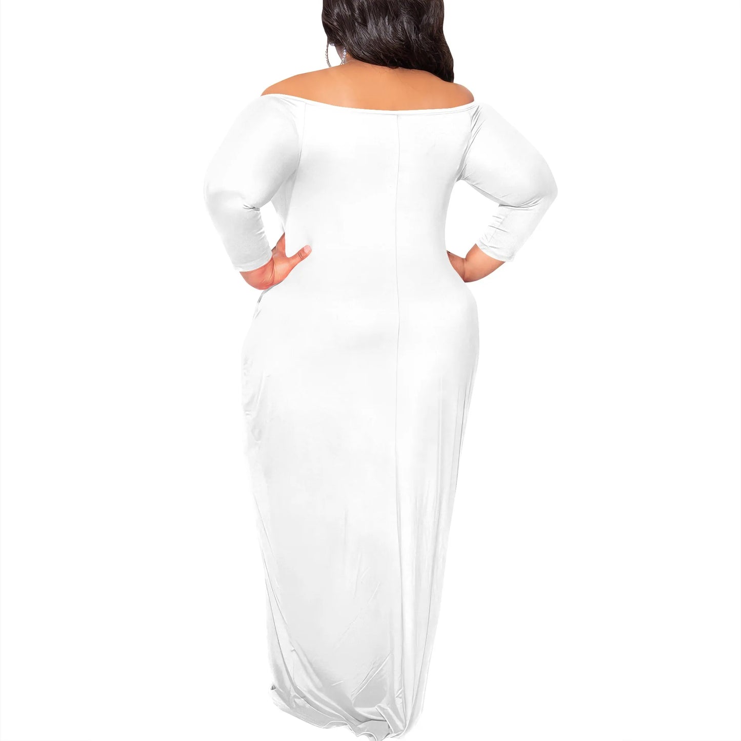 Off-Shoulder Bodycon Fishtail Maxi Dress