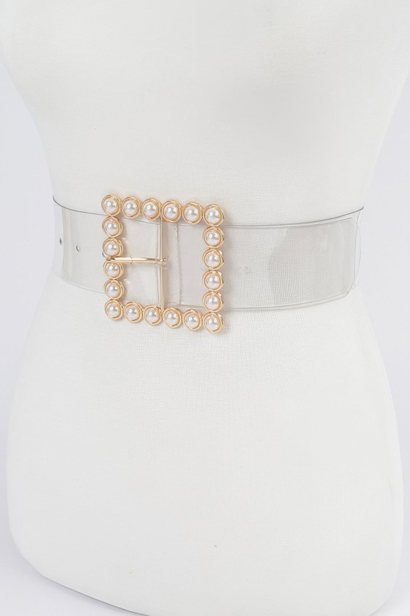 Beaded square belt with intricate design from Toshe Women's Fashions, featuring colorful beads and a stylish square buckle.