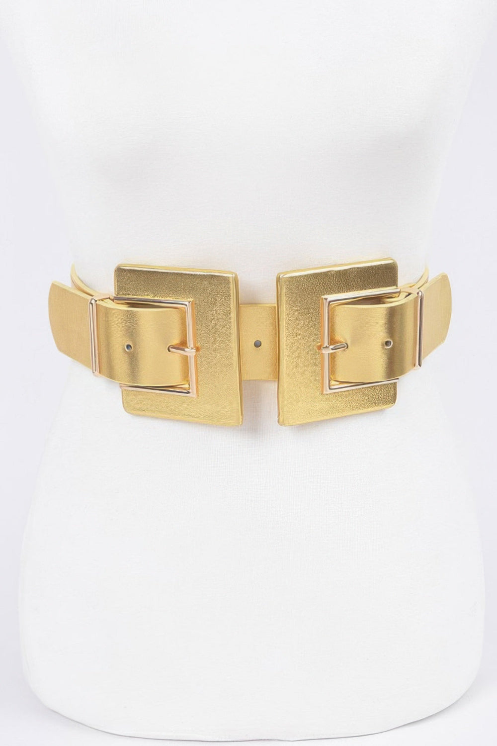 Two buckle elastic belt by Toshe Women's Fashions featuring a stylish design and adjustable fit for women.