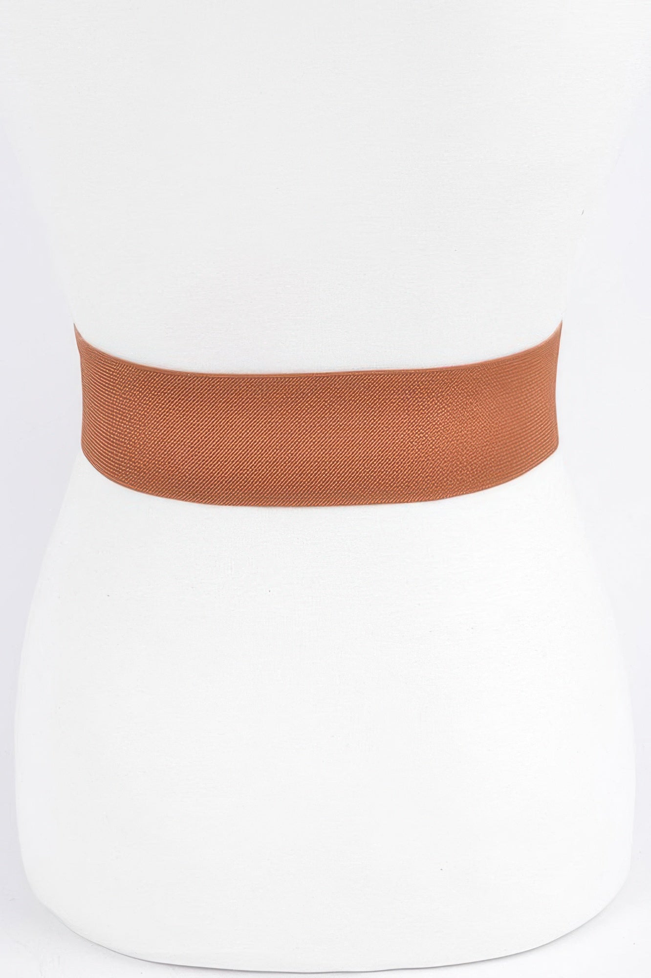 Oversized metal buckle elastic belt in black, featuring a wide strap and adjustable fit, by Toshe Women's Fashions.