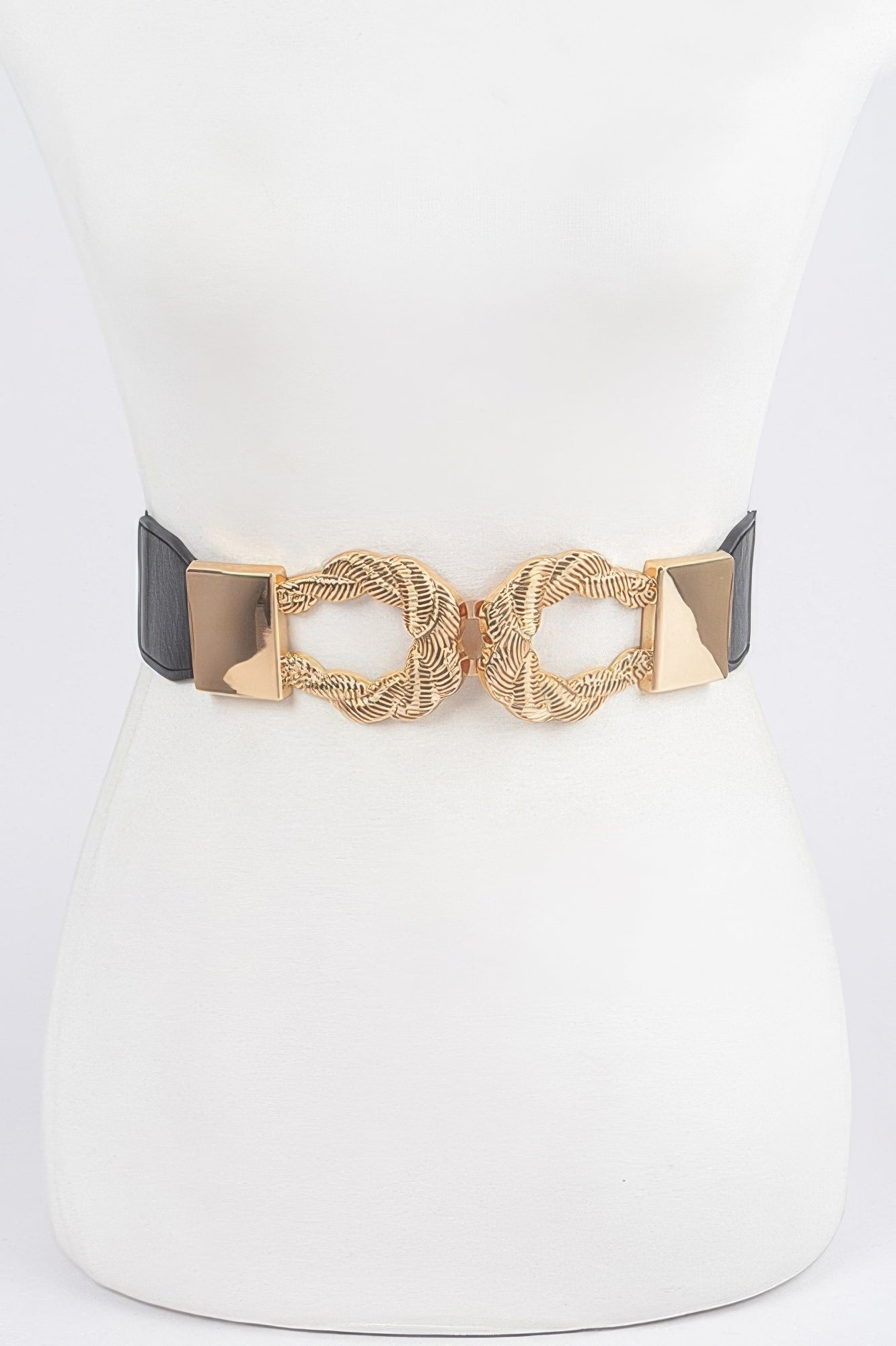 Elastic Twist Link Cuff Belt by Toshe Women's Fashions, featuring a versatile design with twist link details.