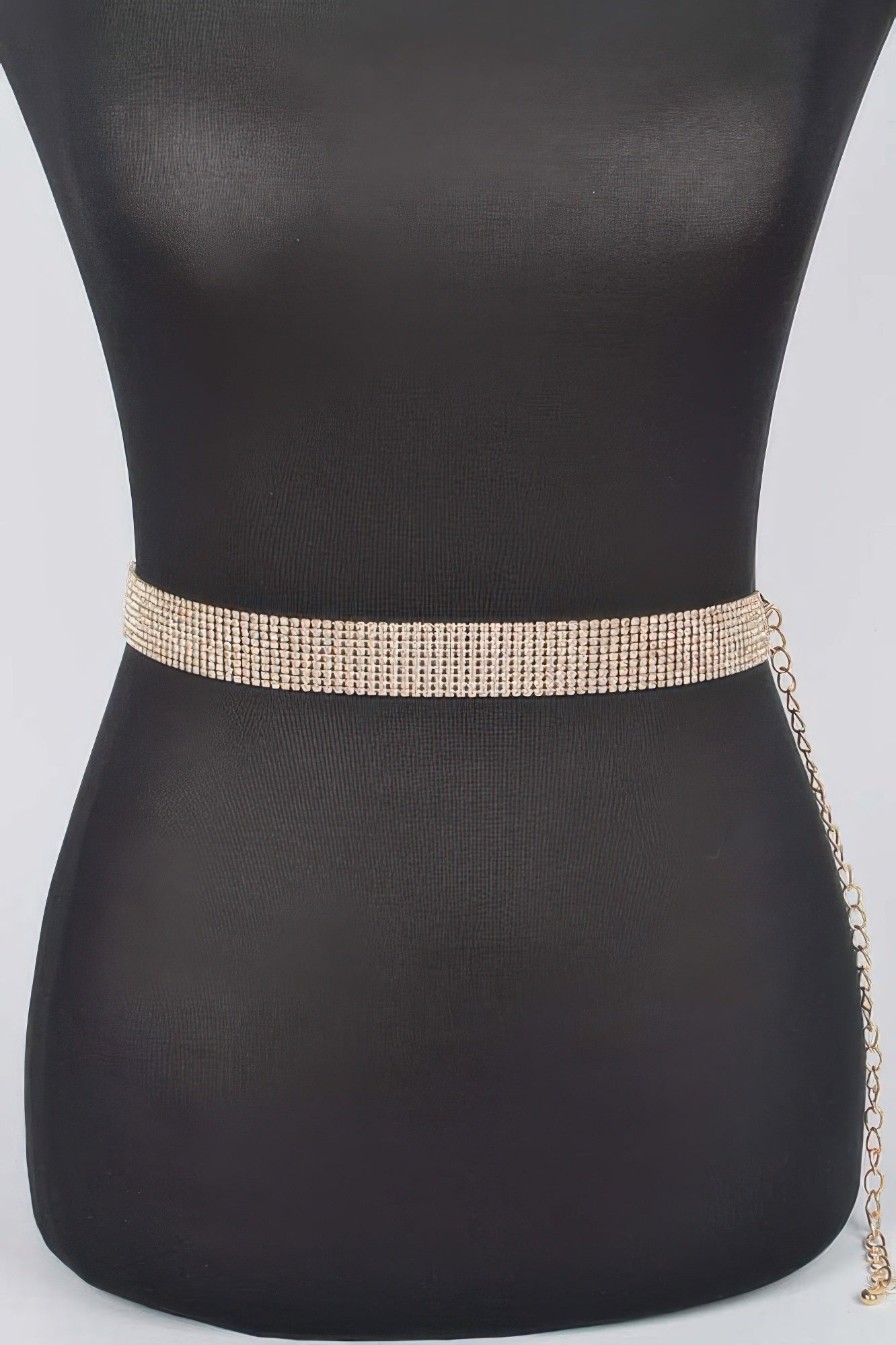 Shiny rhinestone belt from Toshe Women's Fashions with sparkling embellishments and a sleek design for stylish outfits.