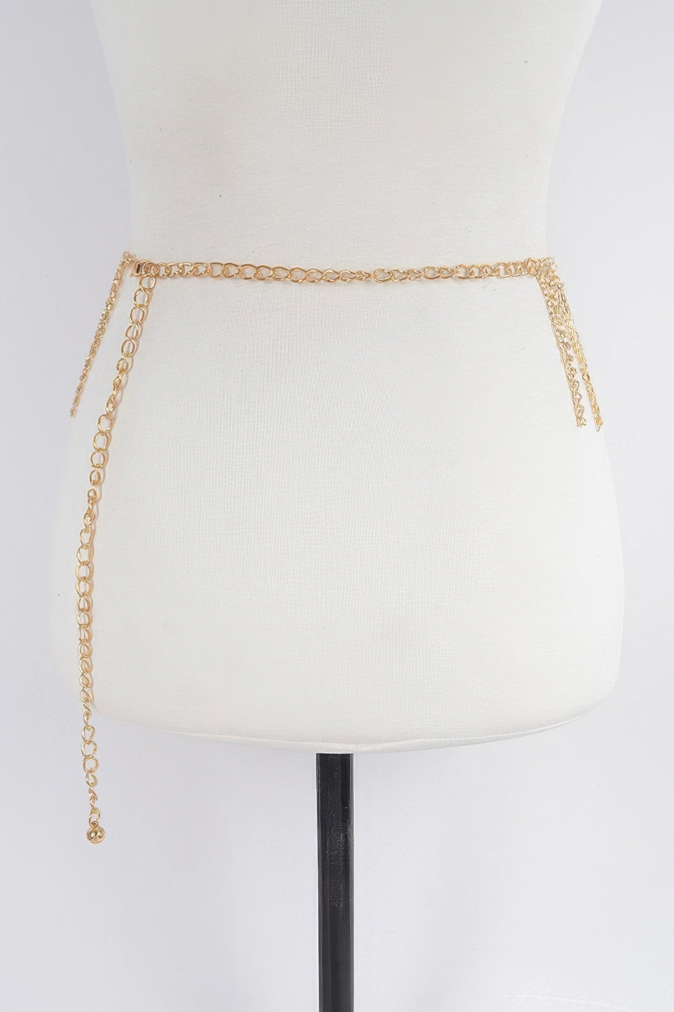 Shiny rhinestone curtain belt from Toshe Women's Fashions with sparkling embellishments and adjustable strap.