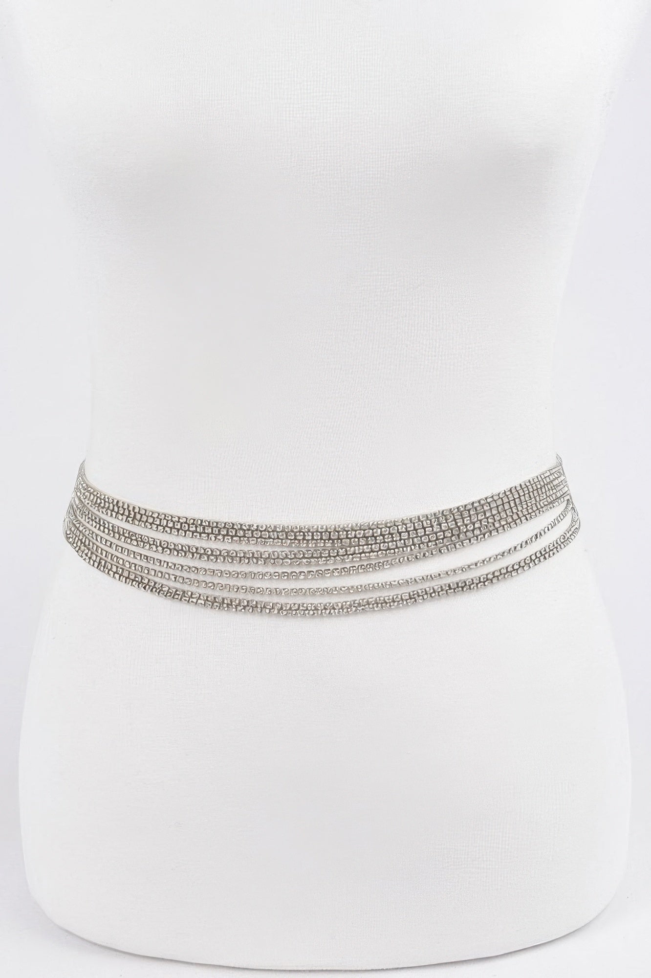 Gold draped wrap belt from Toshe Women's Fashions, featuring elegant fabric and stylish design for versatile fashion wear.