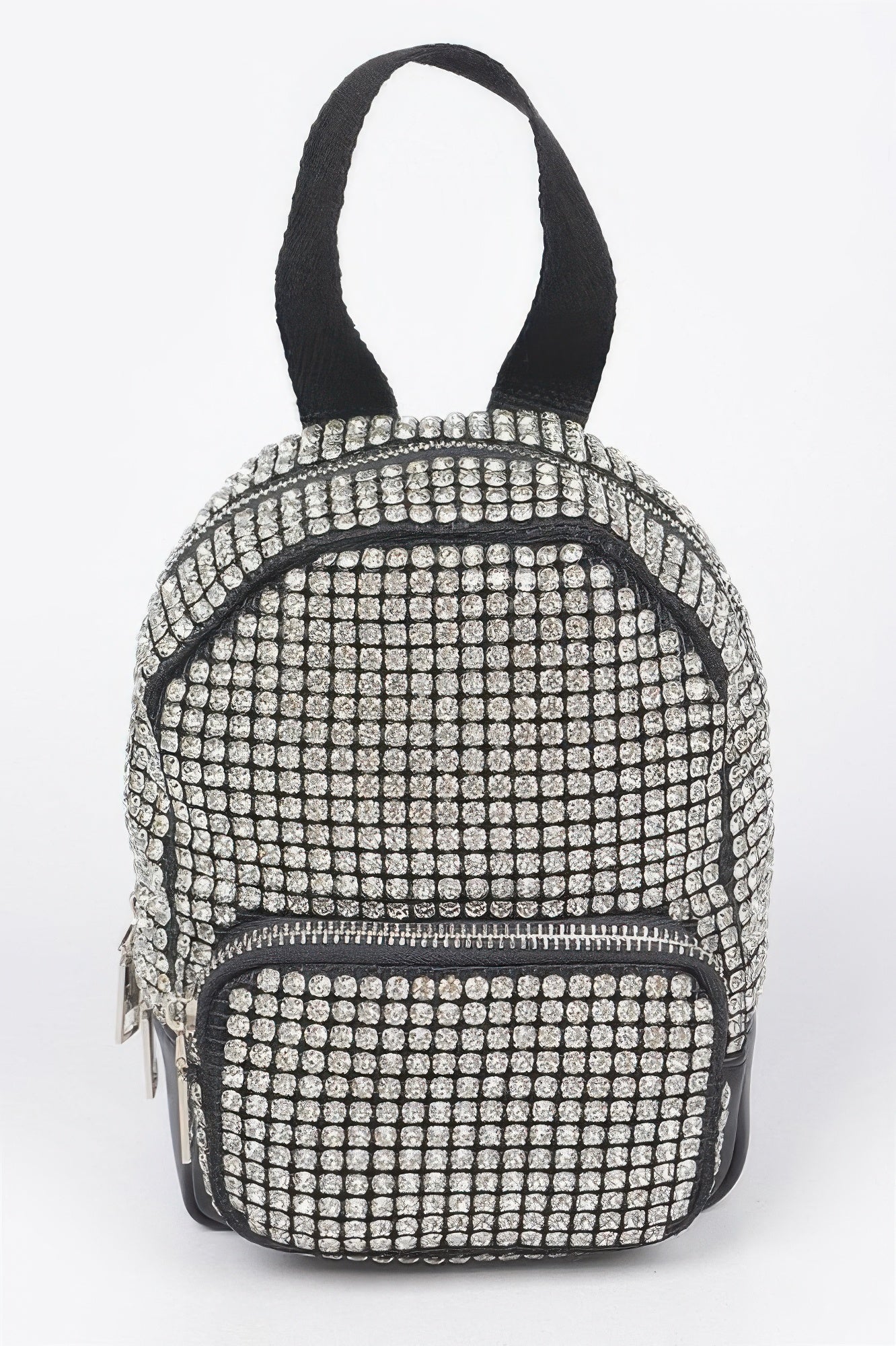 Rhinestone crossbody bag with sparkling embellishments and adjustable strap, designed by Toshe Women's Fashions.