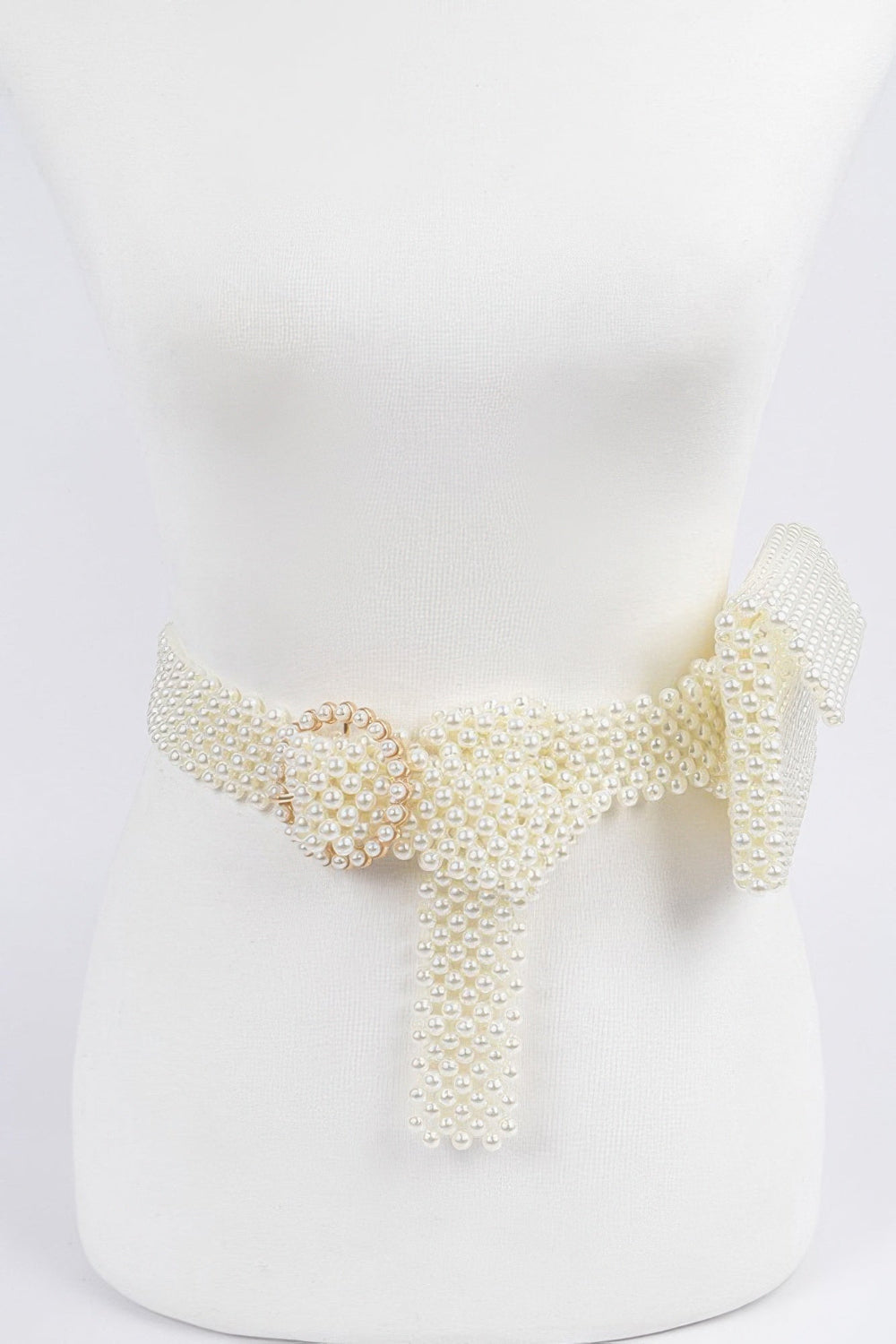 Handmade faux pearl belt bag from Toshe Women's Fashions featuring a stylish design and adjustable strap.