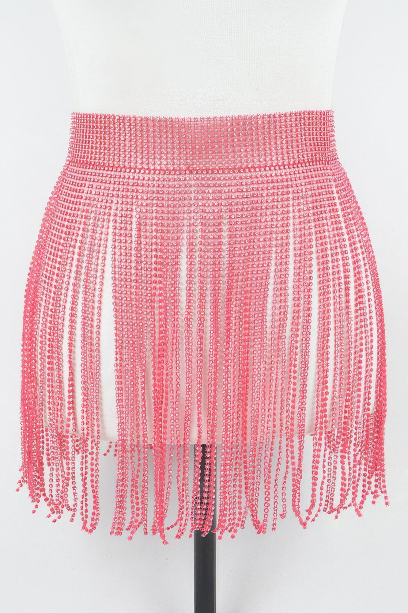 Toshe Women's Fashions rhinestone fringe belt with sparkling embellishments and flowing fringe detail.