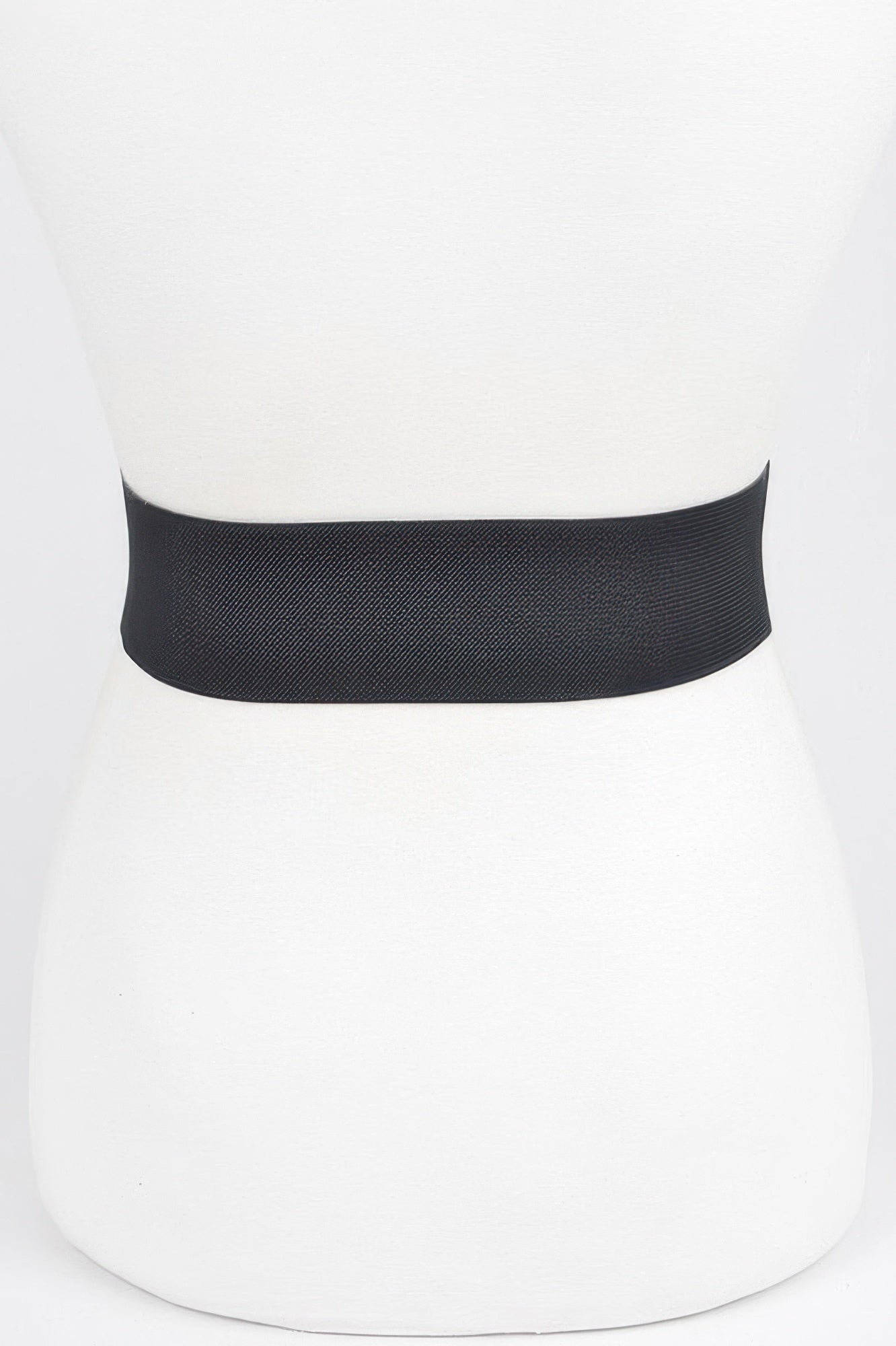 Rhinestone C-buckle stretch belt by Toshe Women's Fashions featuring sparkling rhinestones and a sleek C-shaped buckle.