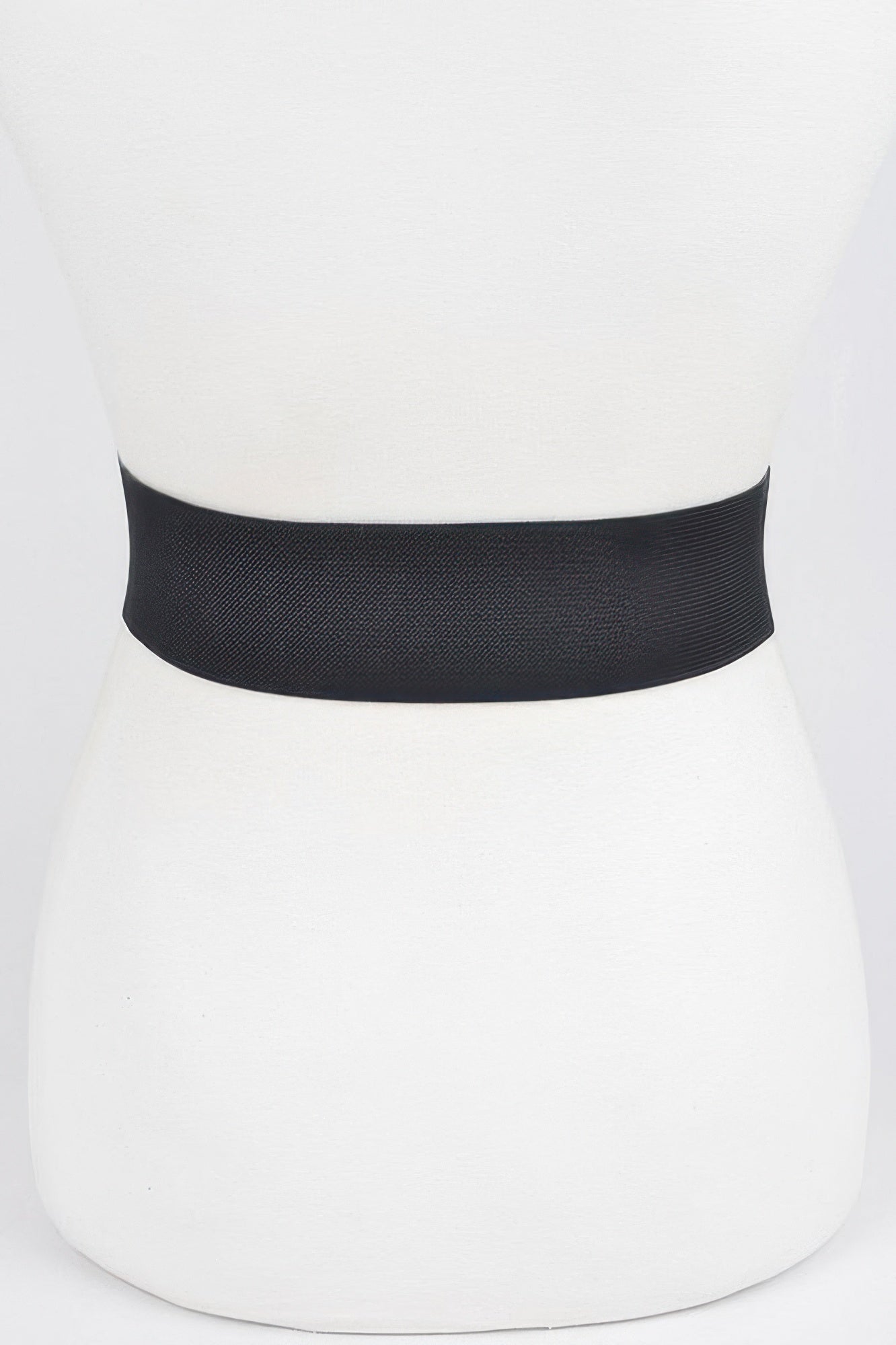 Shiny rhinestone metal buckle stretch belt for women, featuring a sleek design and adjustable fit from Toshe Women's Fashions.