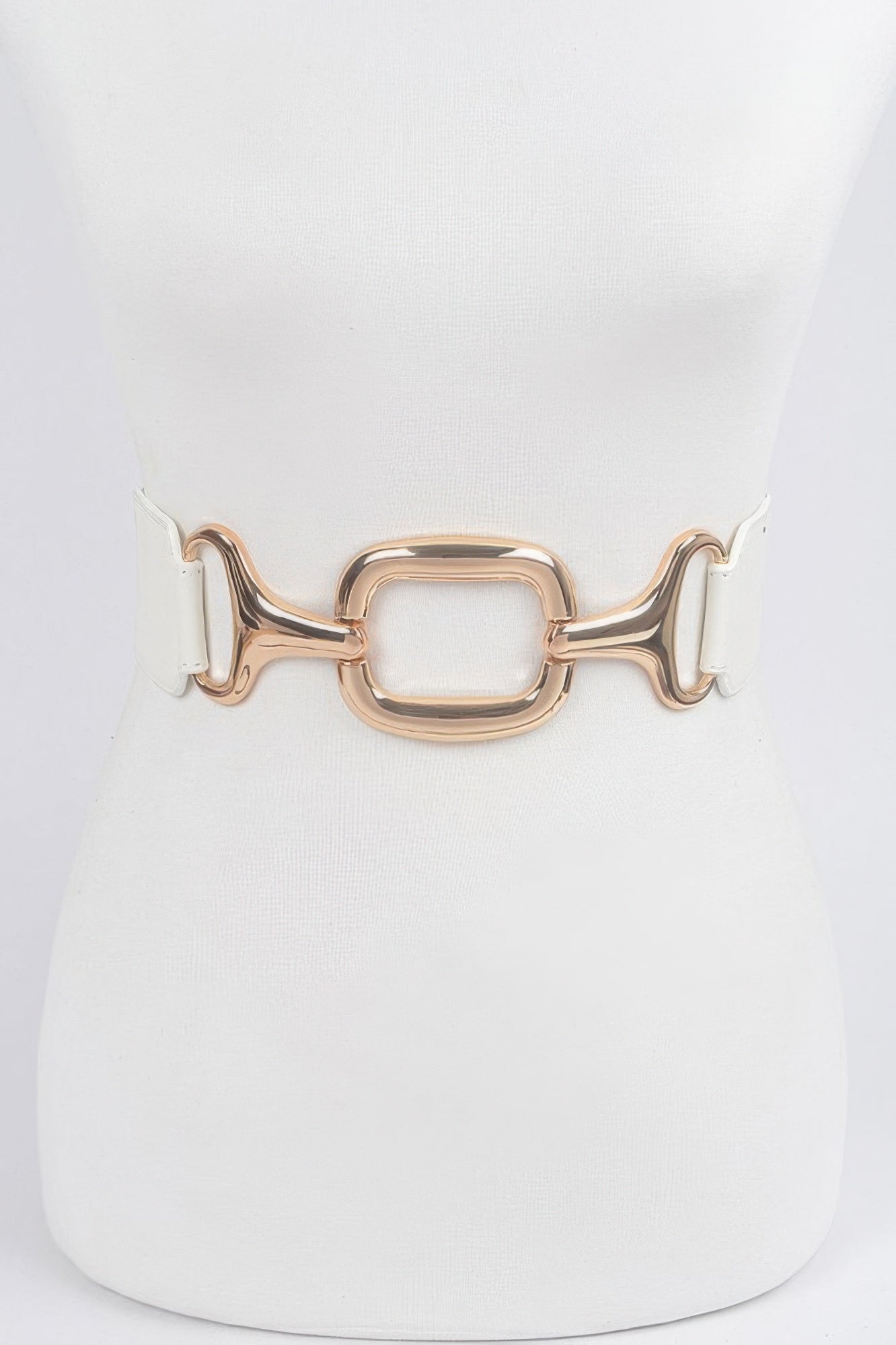 Multi metal buckle stretch belt from Toshe Women's Fashions, featuring versatile design and adjustable fit.